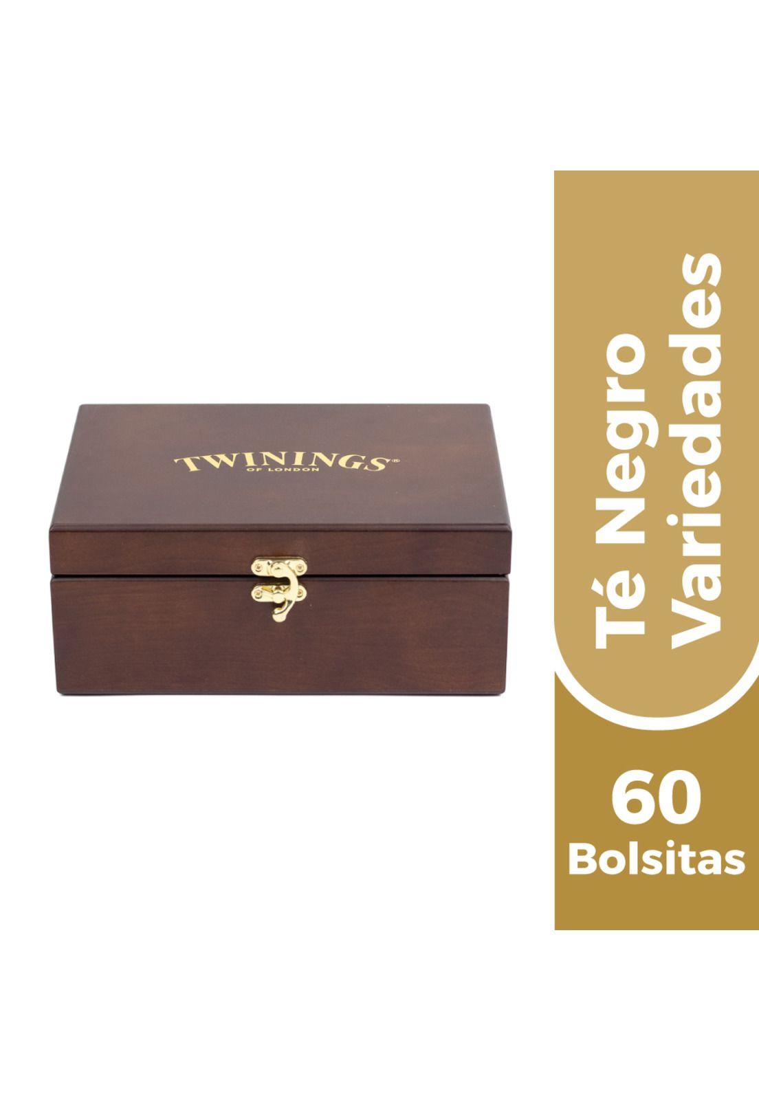 Caja de madera Té Negro Twinings 6 espacios (60 Bolsitas)-0