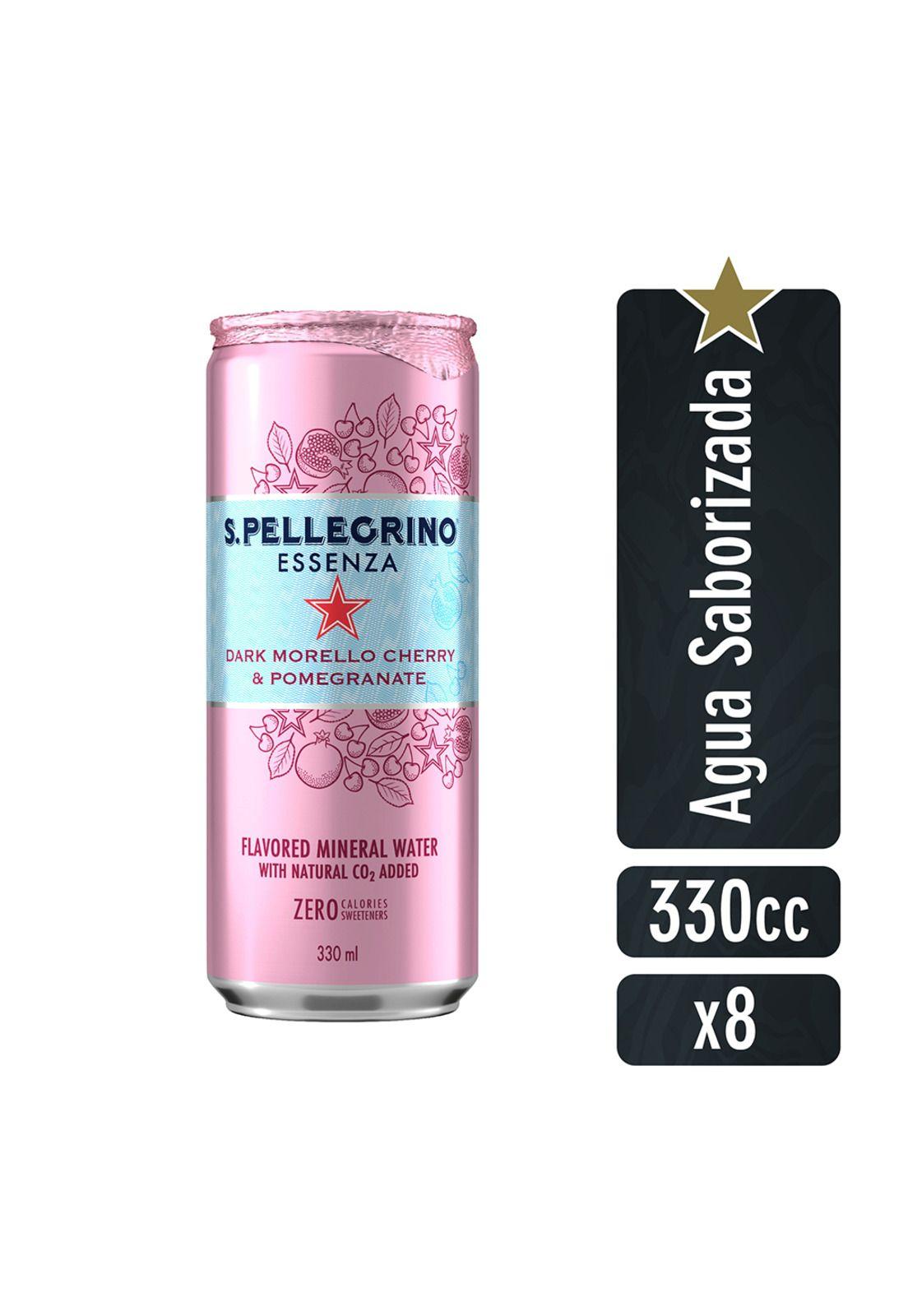 San Pellegrino Sab. 0 Azucar DARK MORELLO&POMEGRANATE x8 latas-0