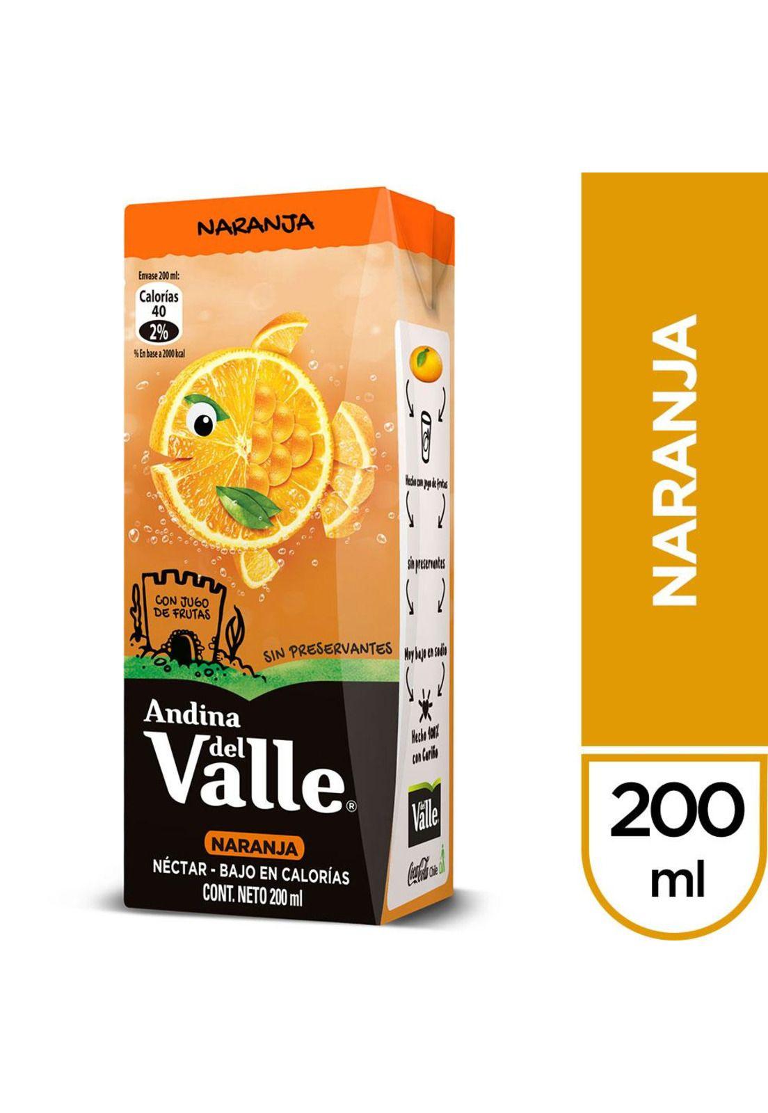 Andina del Valle Naranja Personal 200cc x24 Cajitas-0