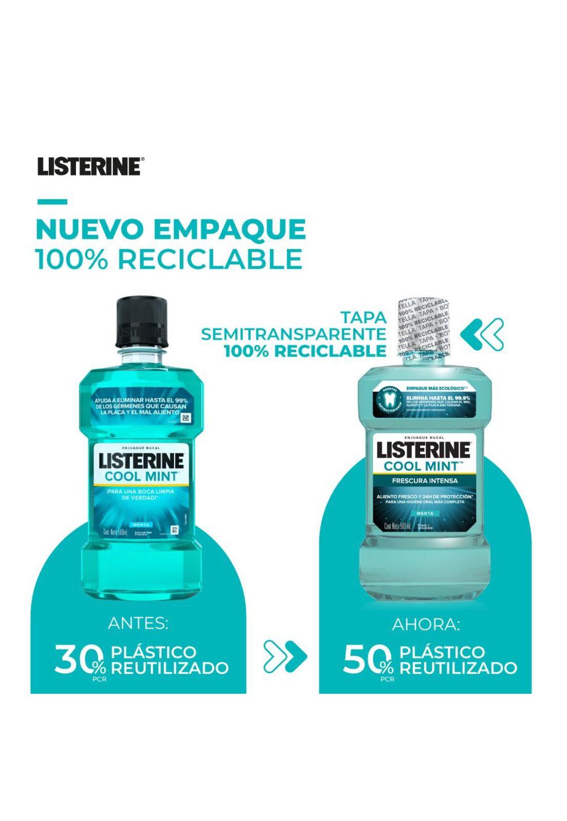 Enjuague bucal LISTERINE® Cool Mint Con Alcohol 1 L-1