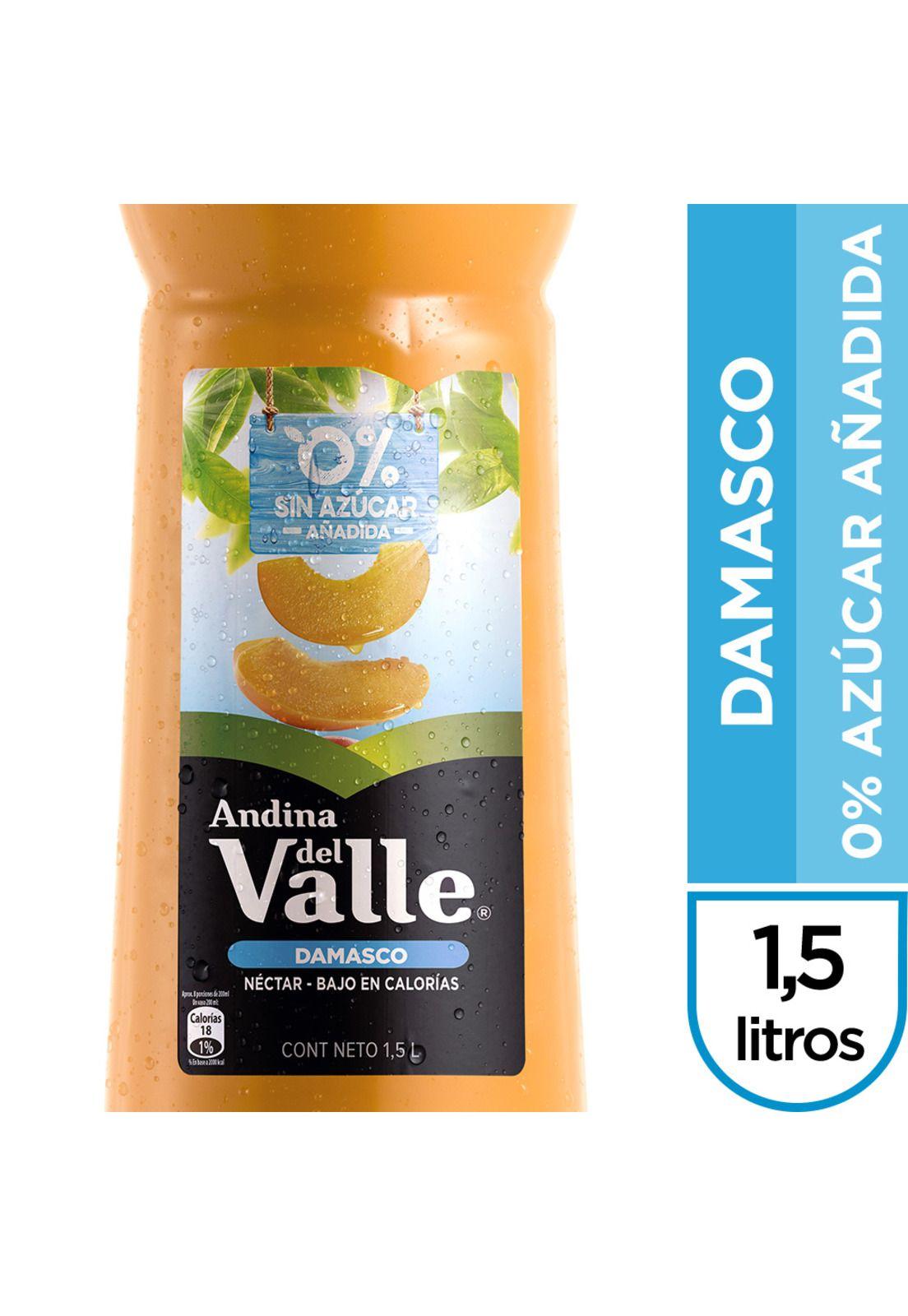 Andina del Valle Low Cal Damasco 0% Botella 1,5L x 6-0