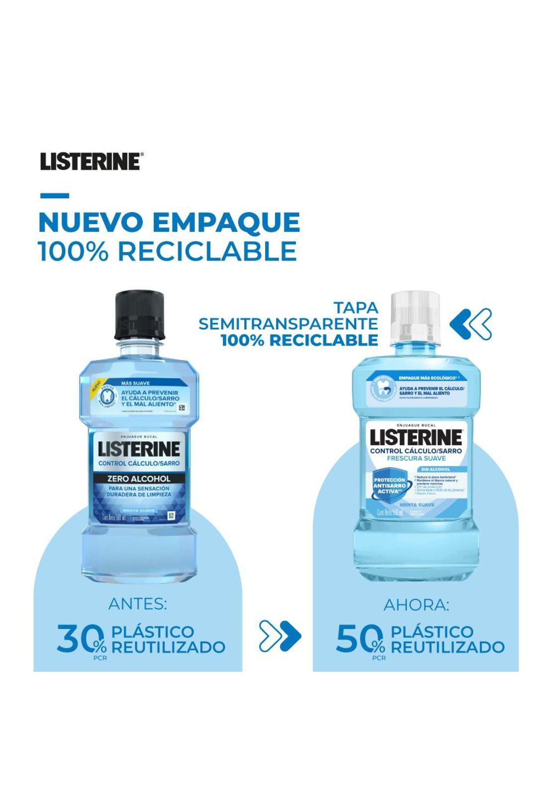 Enjuague bucal LISTERINE® Control Sarro Sin Alcohol 1 L-3