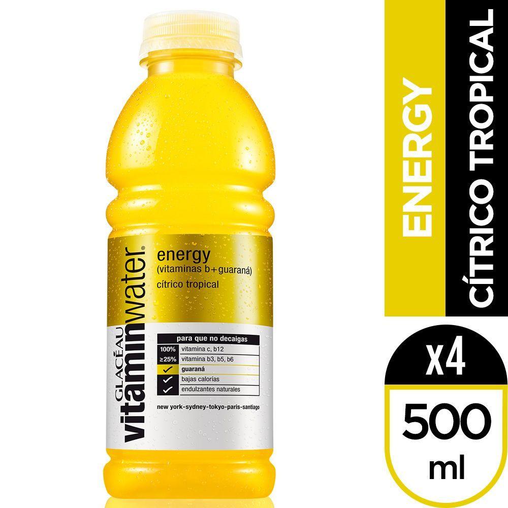 Glaceau Vitaminwater Energy  Botella 500cc x 4-0