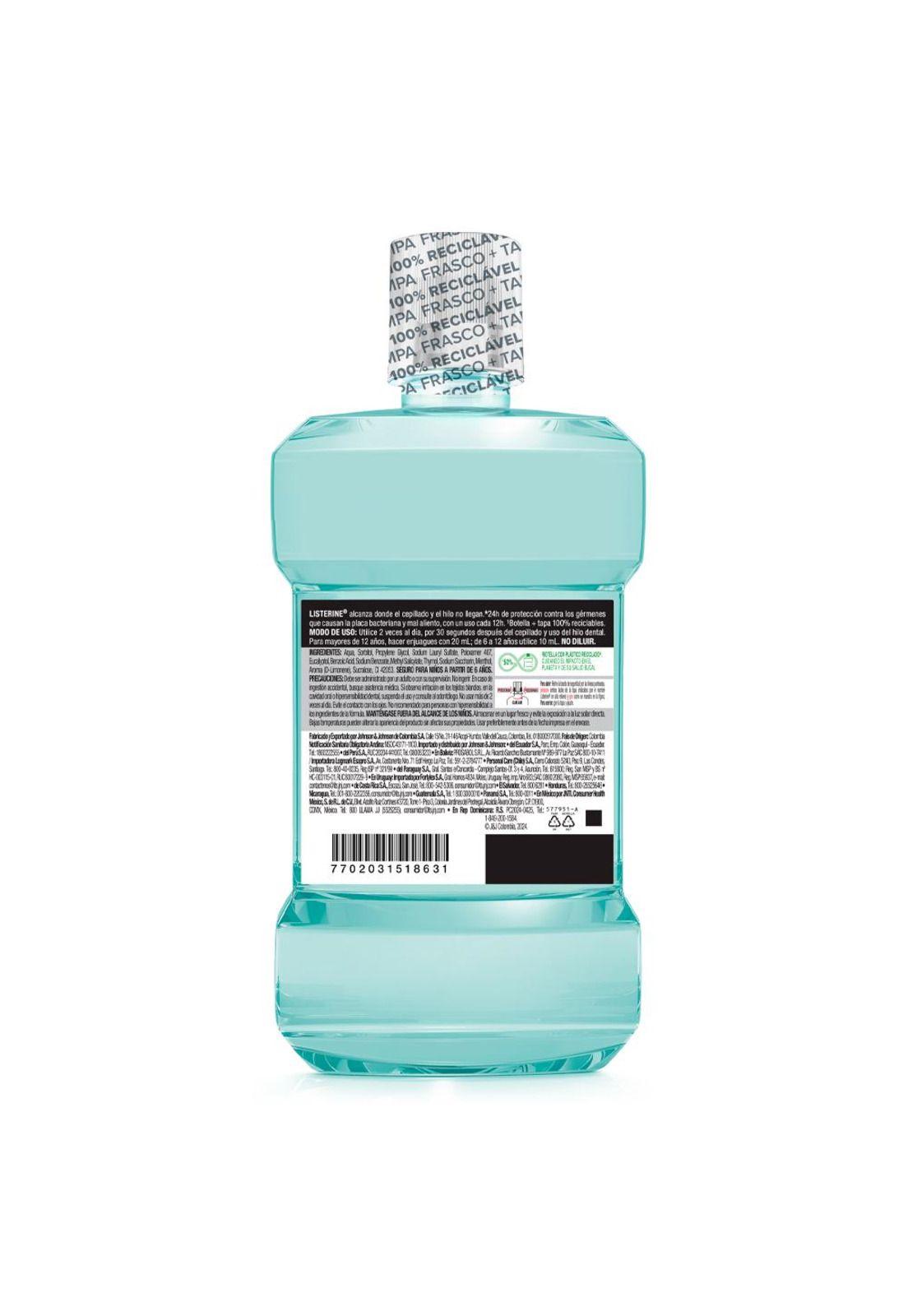 Enjuague bucal LISTERINE® Cool Mint Sin Alcohol 1 L-2