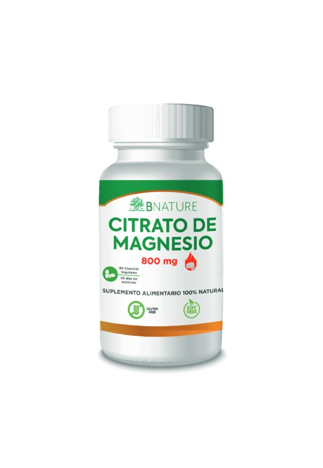 Citrato de Magnesio B Nature 800mg (90 Cápsulas)-0