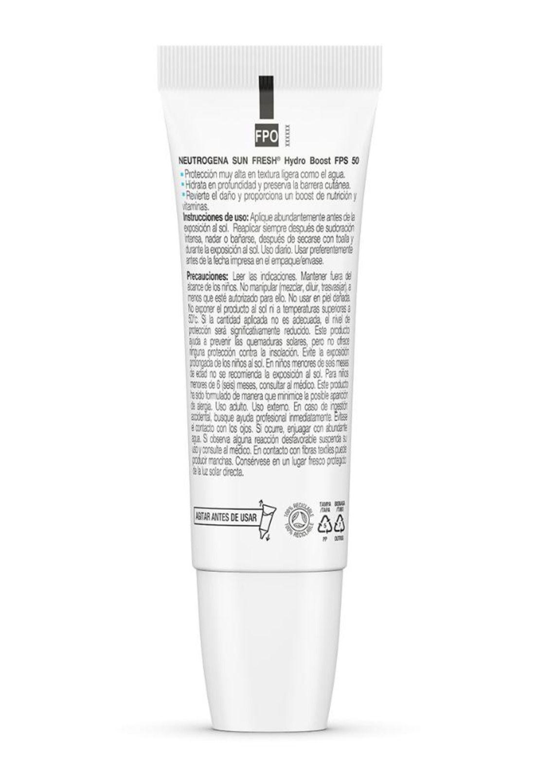 Neutrogena Sun Fresh Hydro Boost Sin Color FPS 50 40mL-3
