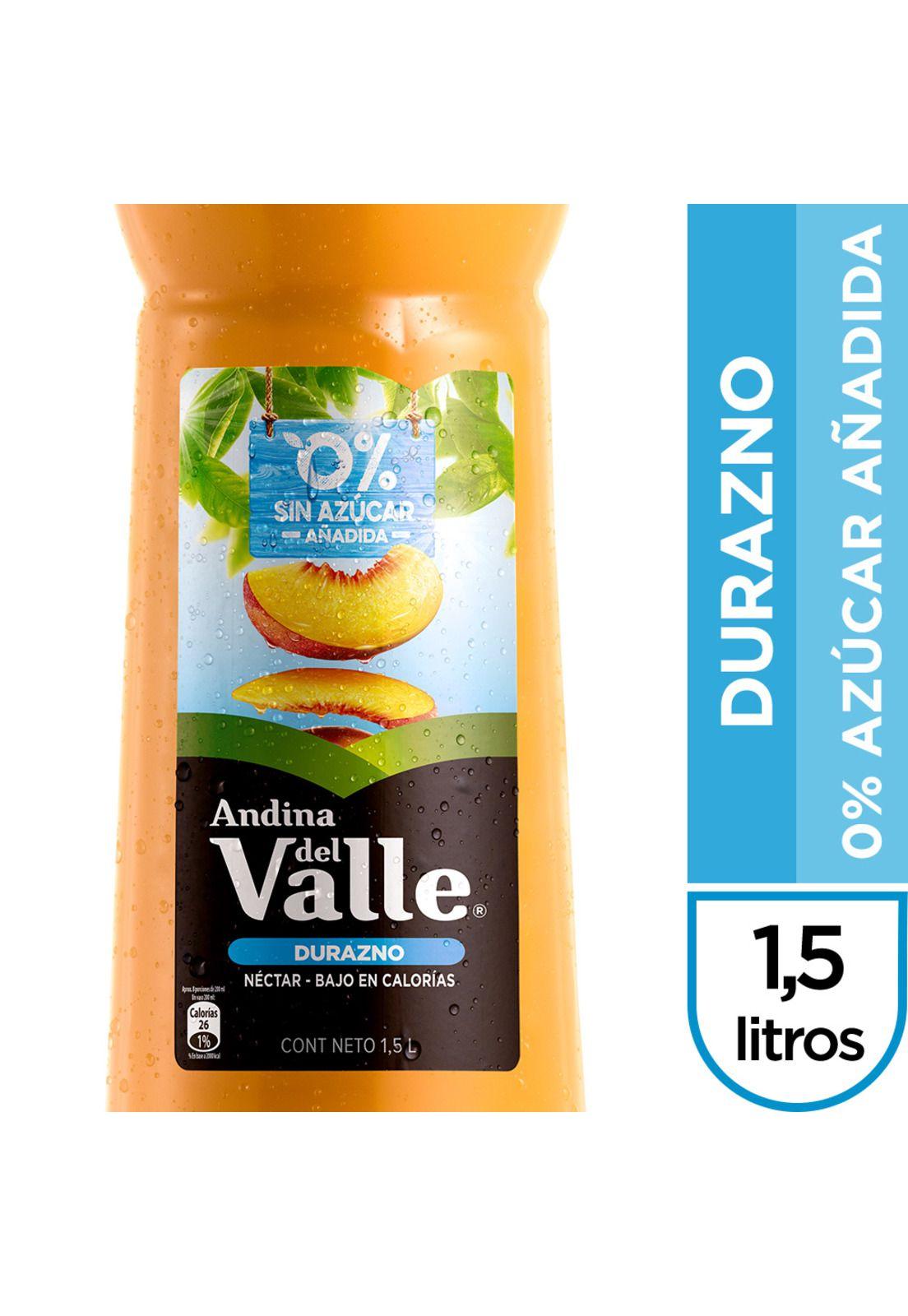 Andina del Valle Nectar Durazno Light Botella 1,5L x 6-0