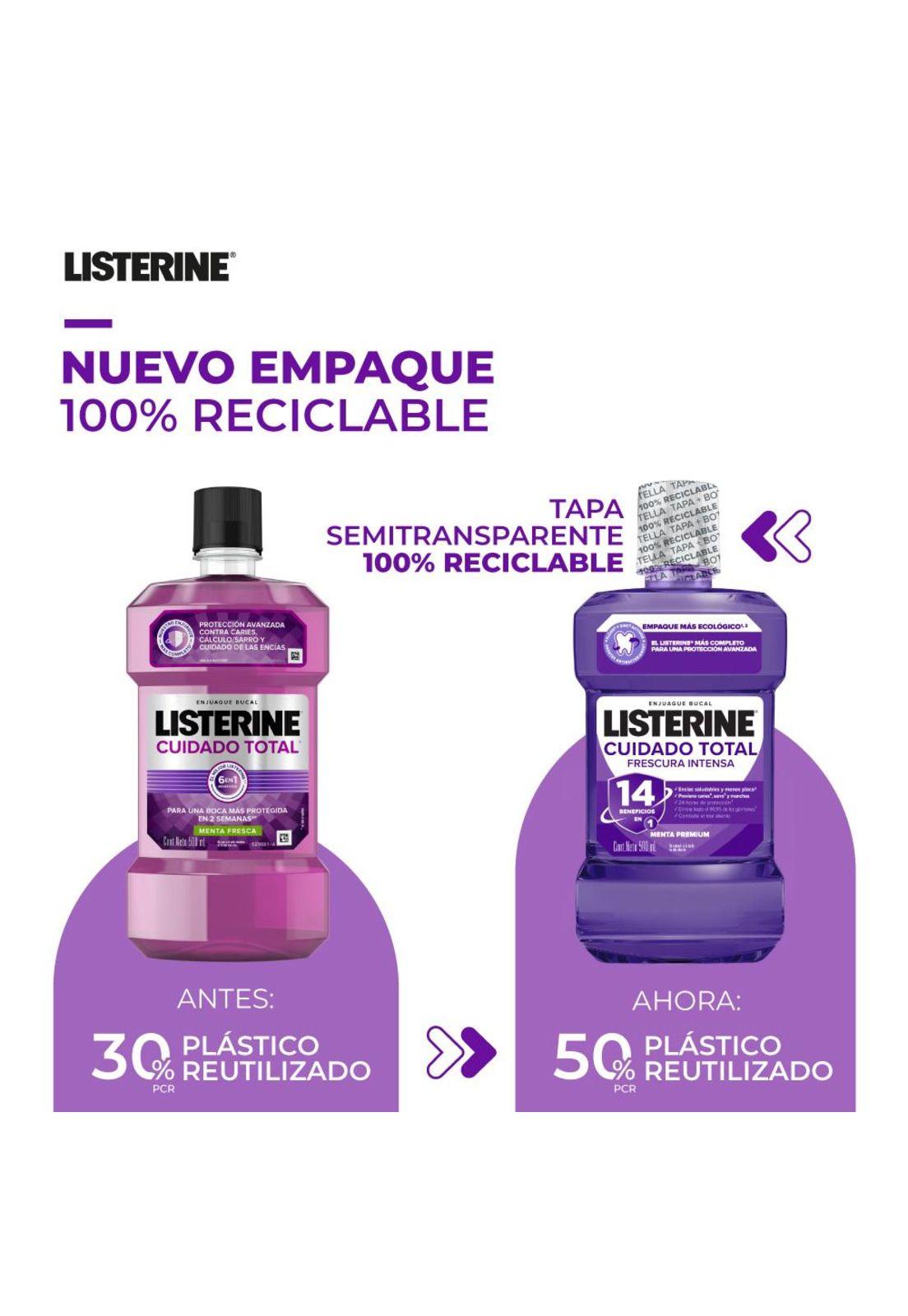 Enjuague bucal LISTERINE® Cuidado Total Con Alcohol 1 L-3