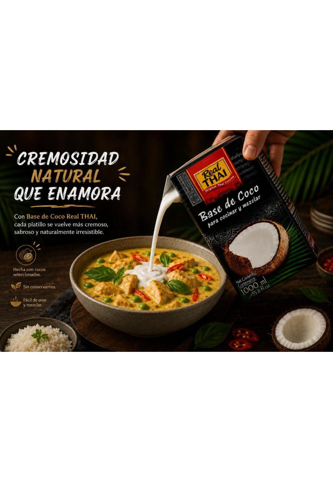 Real Thai Base de Coco para Cocinar y Mezclar 1L-3
