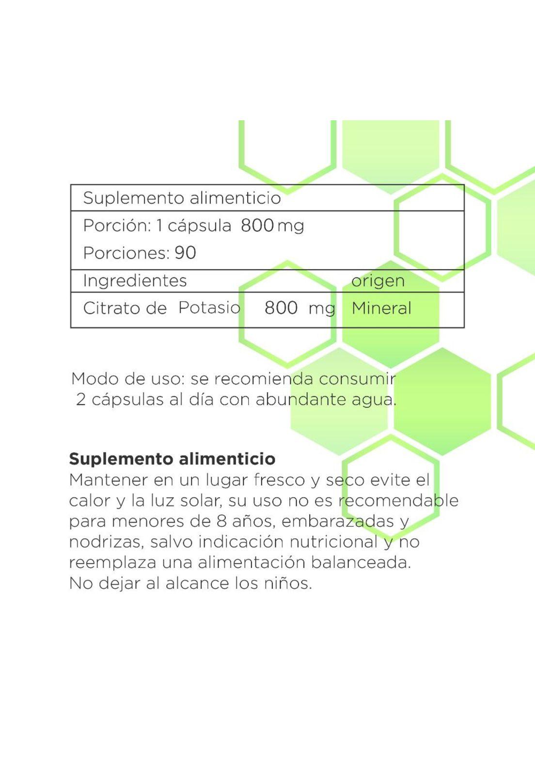 Pack Citrato de Magnesio + Citrato de Potasio 800mg-7