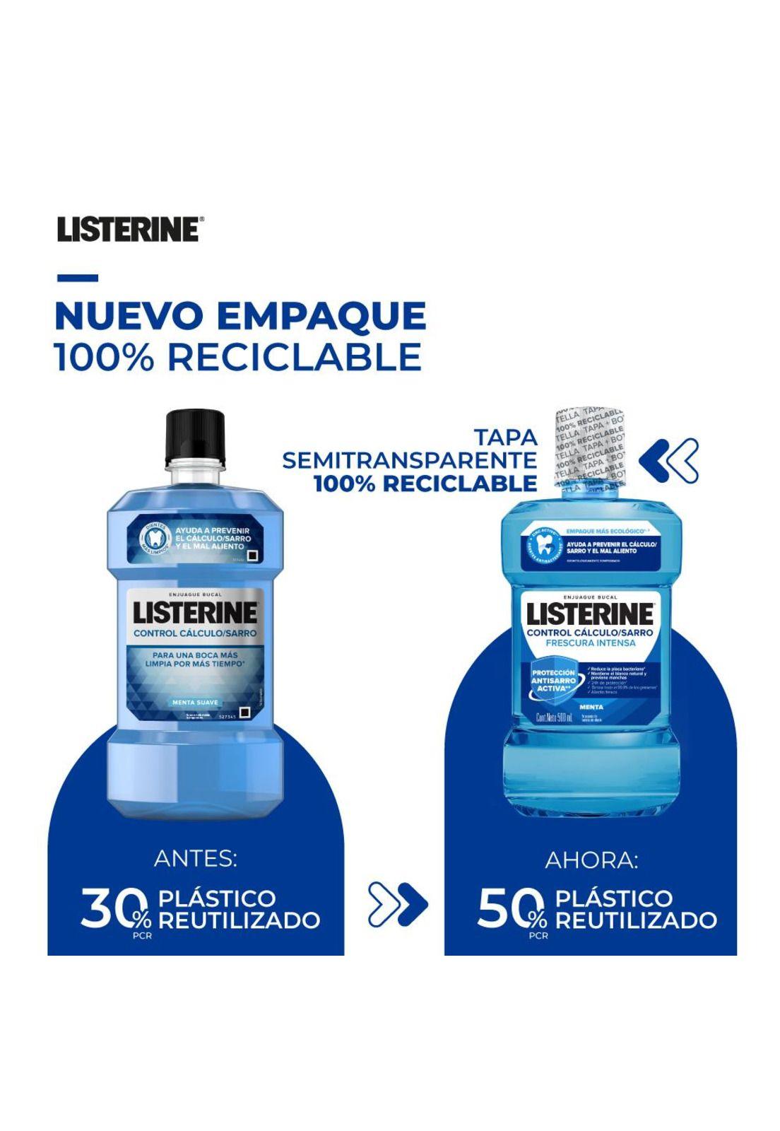 Enjuague bucal LISTERINE® Control Sarro Con Alcohol 1 L-3