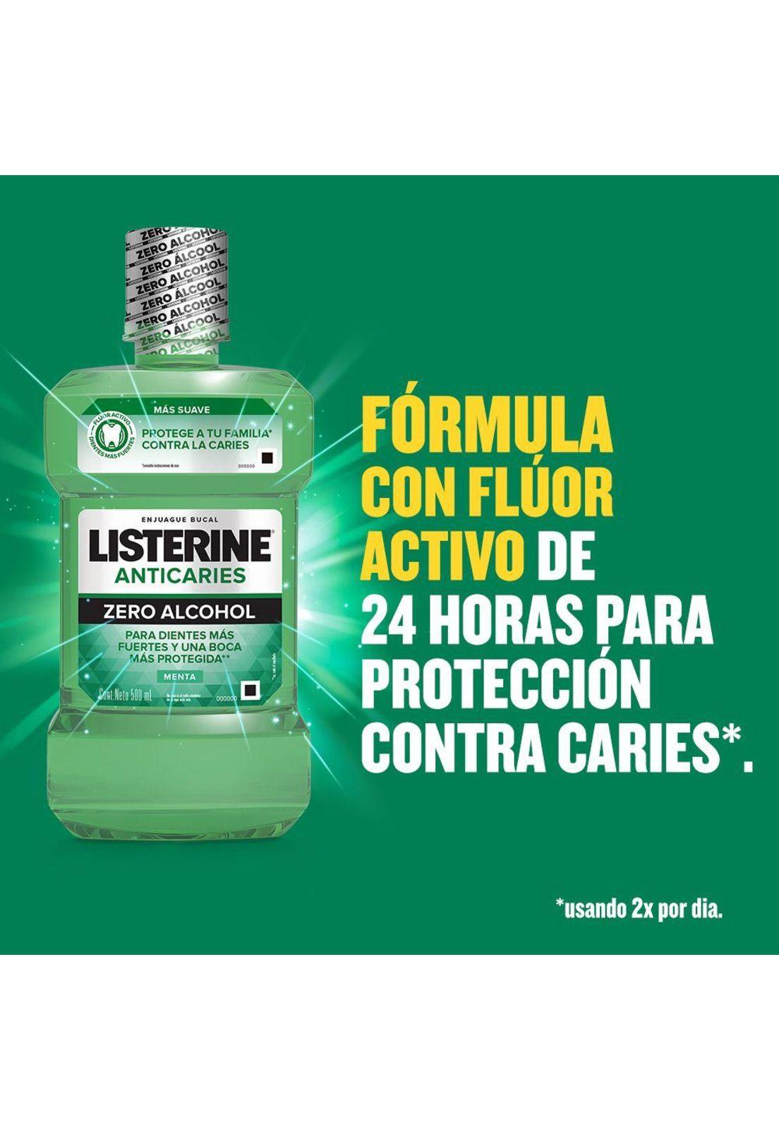 Enjuague Bucal LISTERINE® Anticaries Zero Alcohol x 500 ml-2
