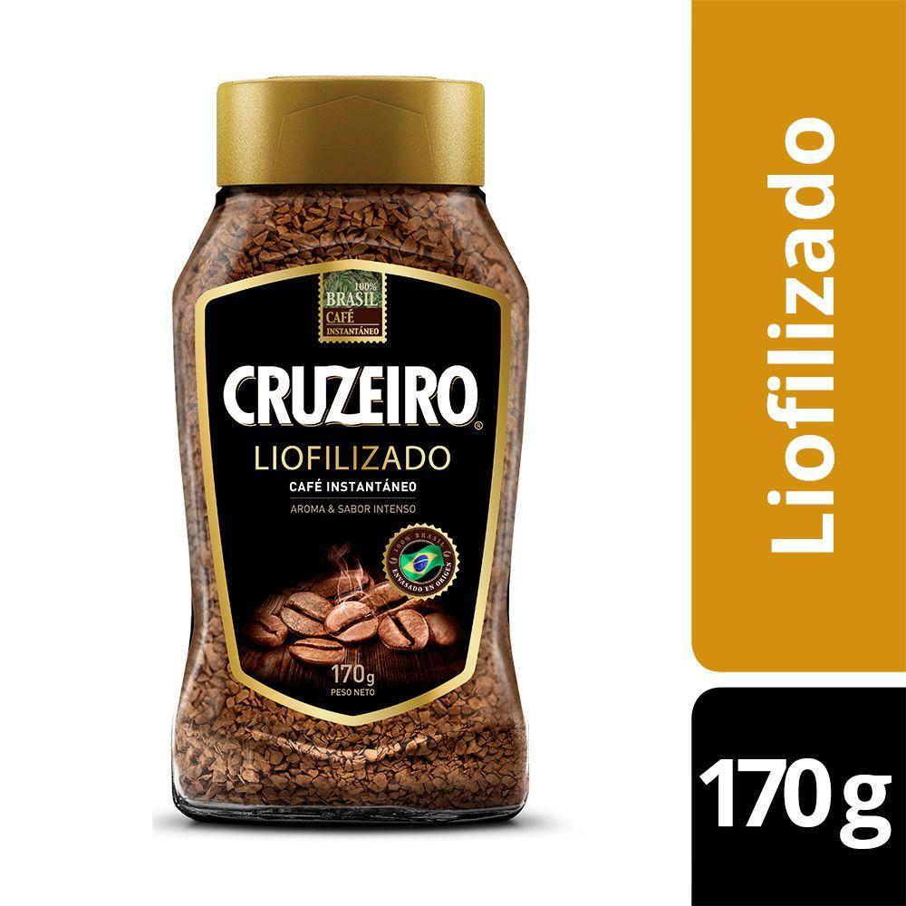 Cafe Liofilizado Instantáneo Cruzeiro Frasco Vidrio 170 gr-0