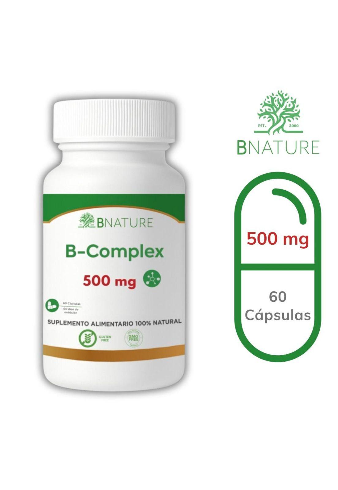 Vitaminas B Complex 500mg | Suplemento 60 caps B NATURE-6