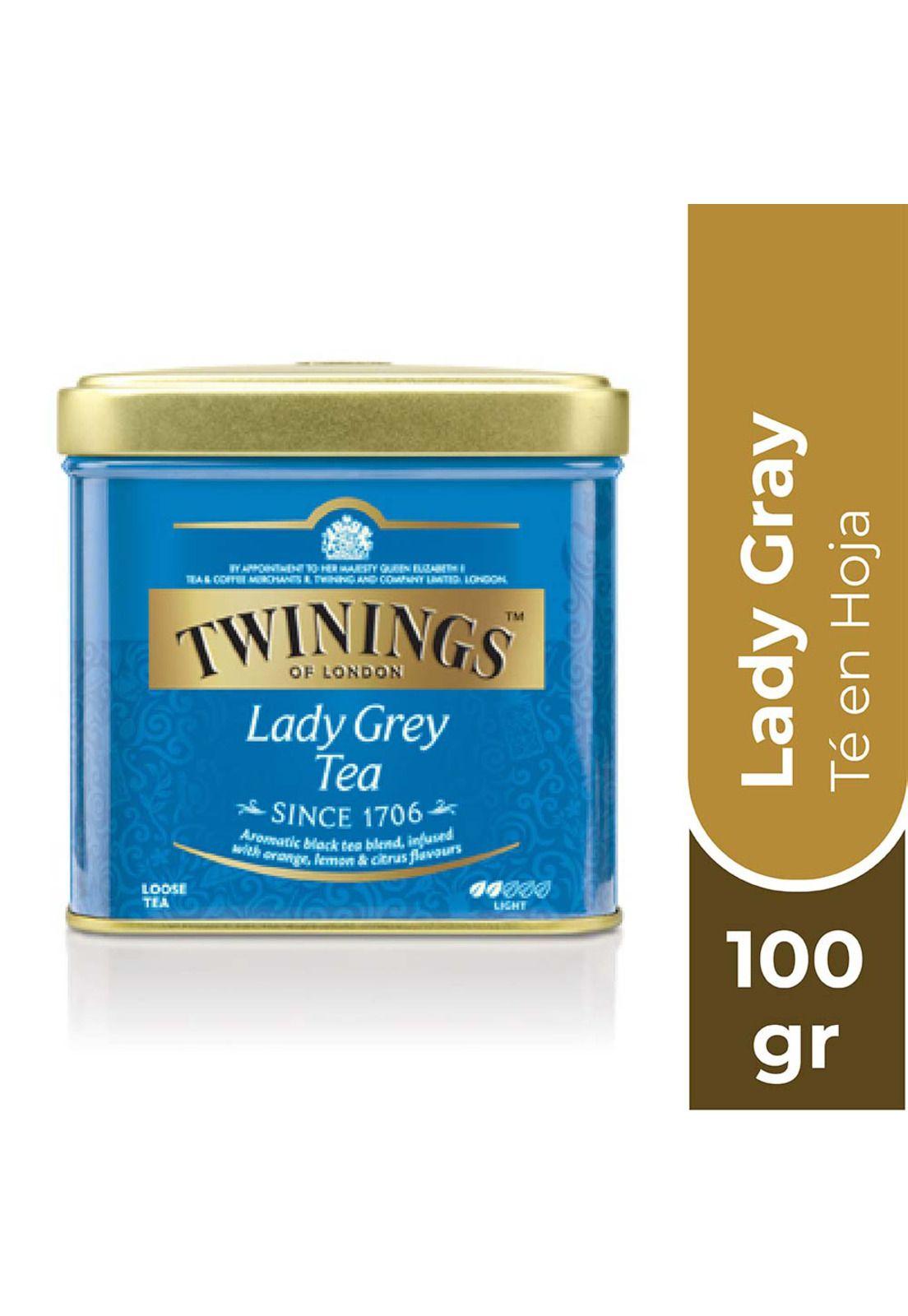 Twinings Té Lady Grey en Hoja (Etiqueta azul)  Caja 100gr-0