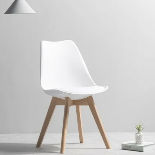 Escritorio con silla Tulipán blanco -2
