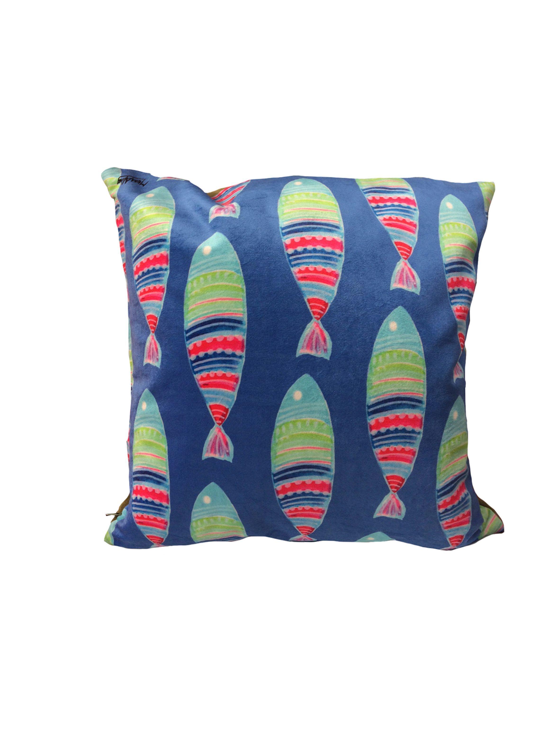 Funda Cojin Pez Blue -0