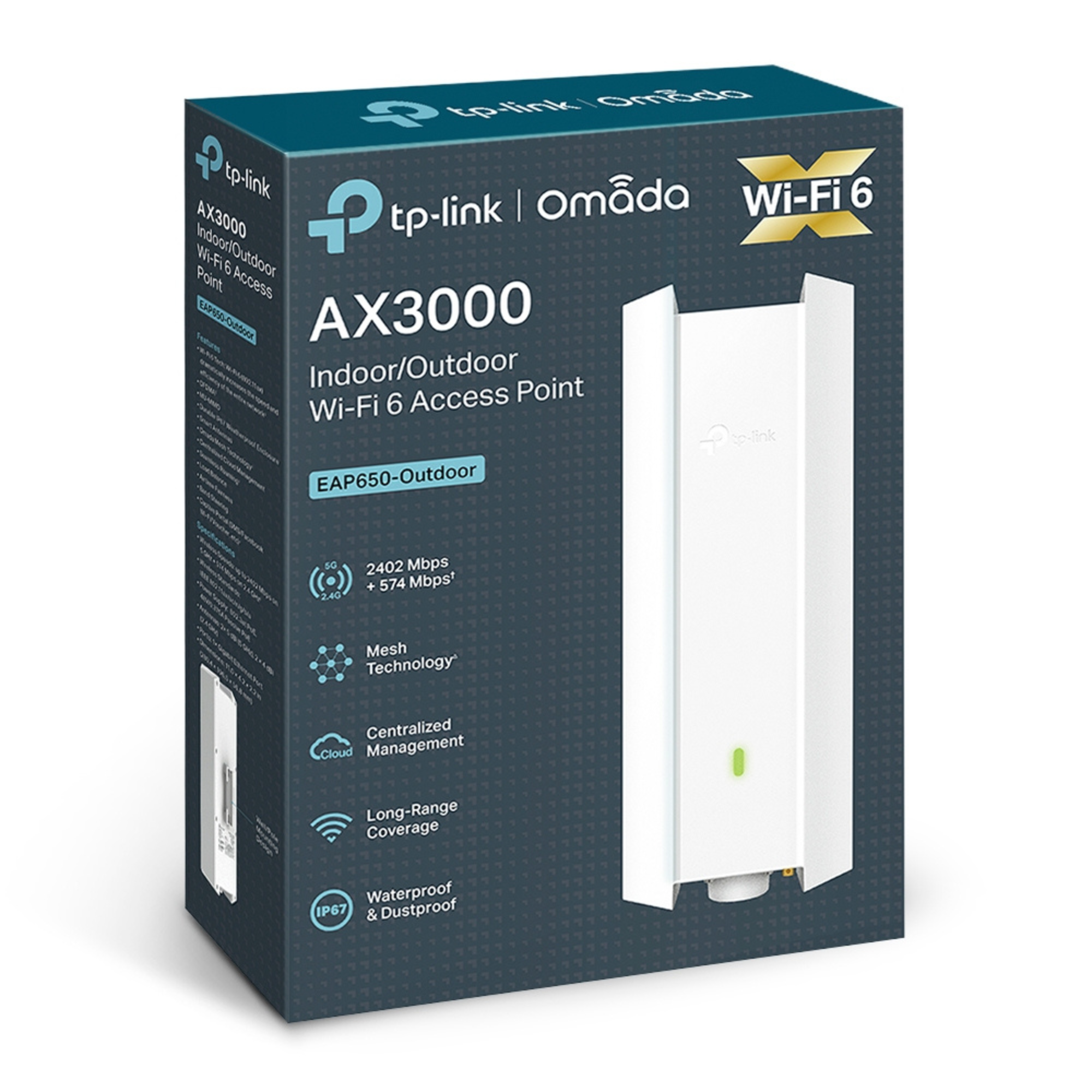  Access Point Exterior Wifi 6 Mesh Gigabit Omada EAP650 Outdoor-4