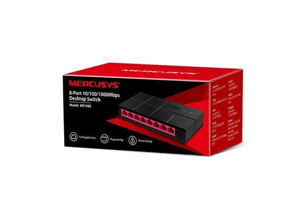 Switch 8 Puertos Gigabit Mercusys MS108G-3