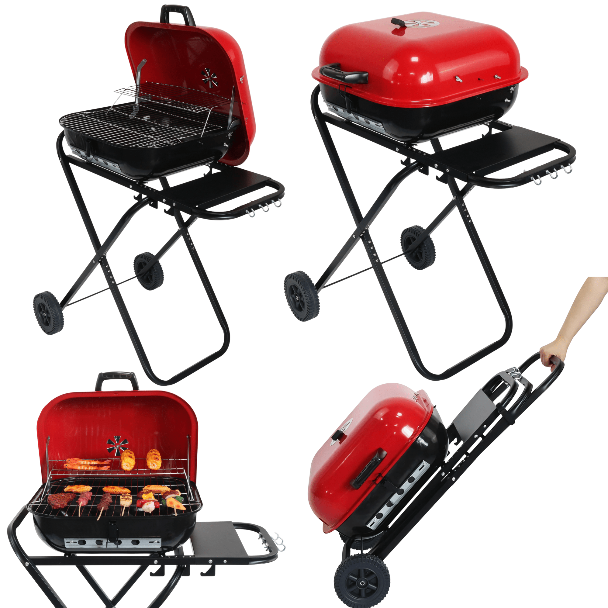 Asador Port til con Ruedas 47cm Ideal Camping y Terrazas-4