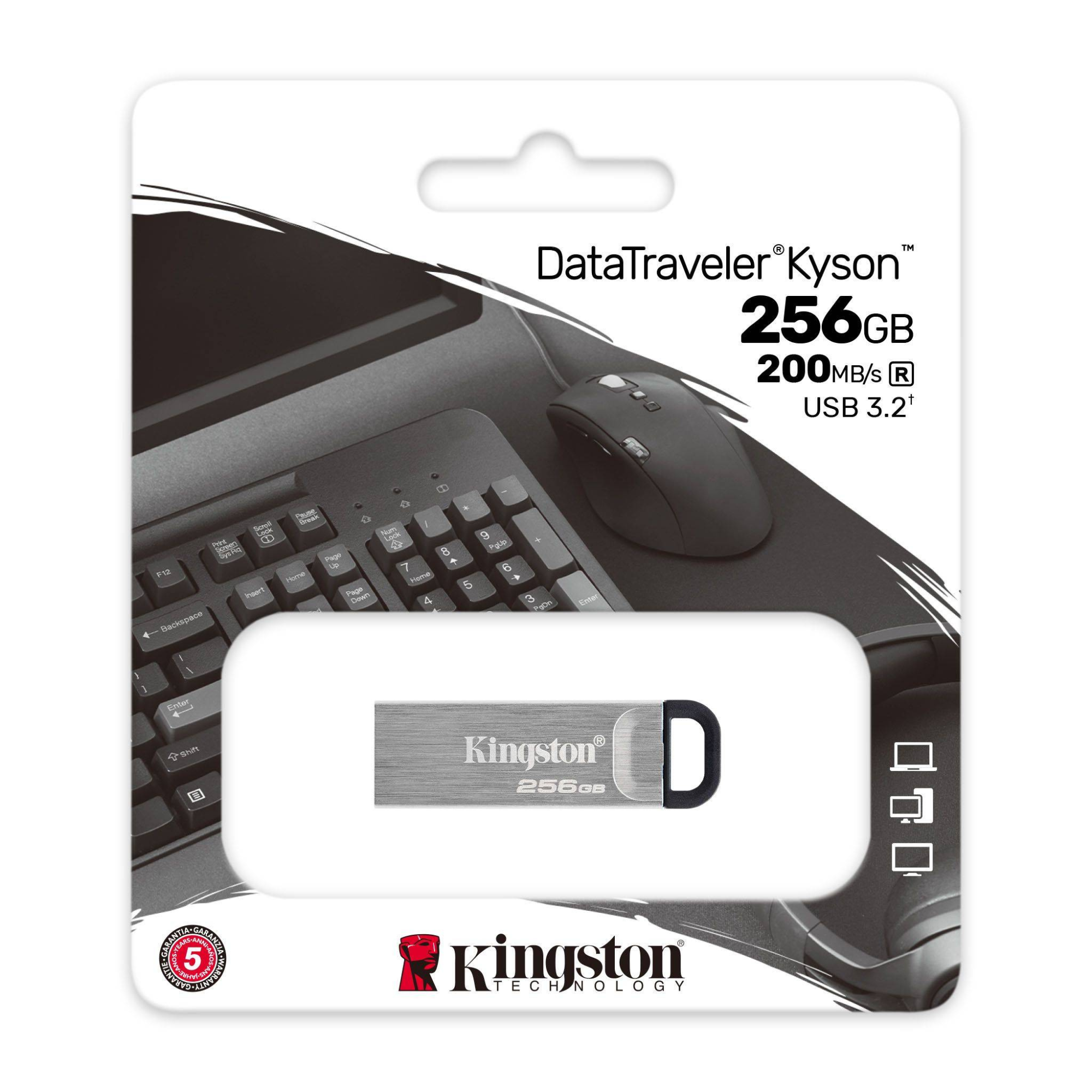 Pendrive 256GB USB 3.2 Gen 1 DataTraveler Kyson DTKN/256GB-1