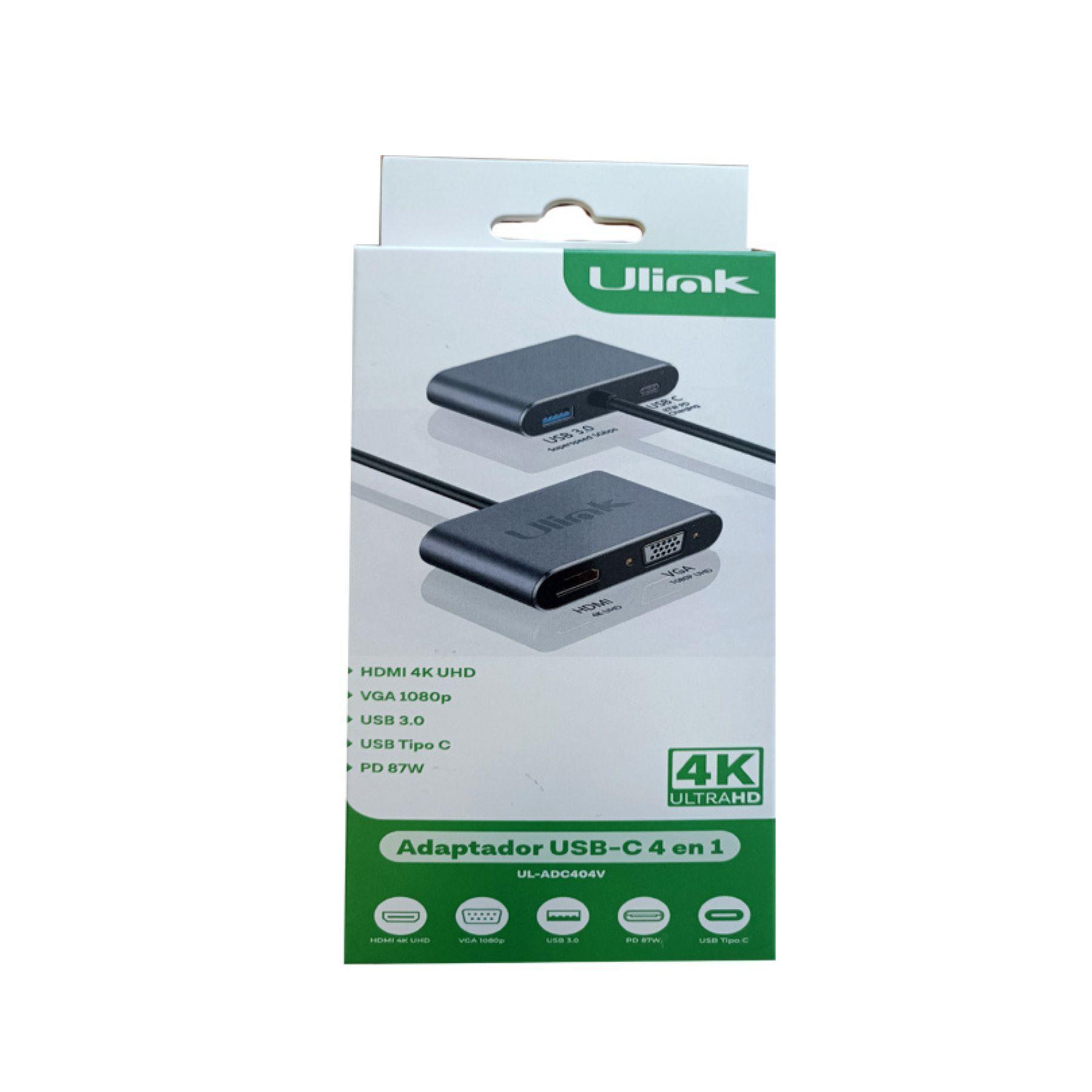 Adaptador Multipuerto Usb C 3.0 4 en 1 Ulink Alta Calidad-1