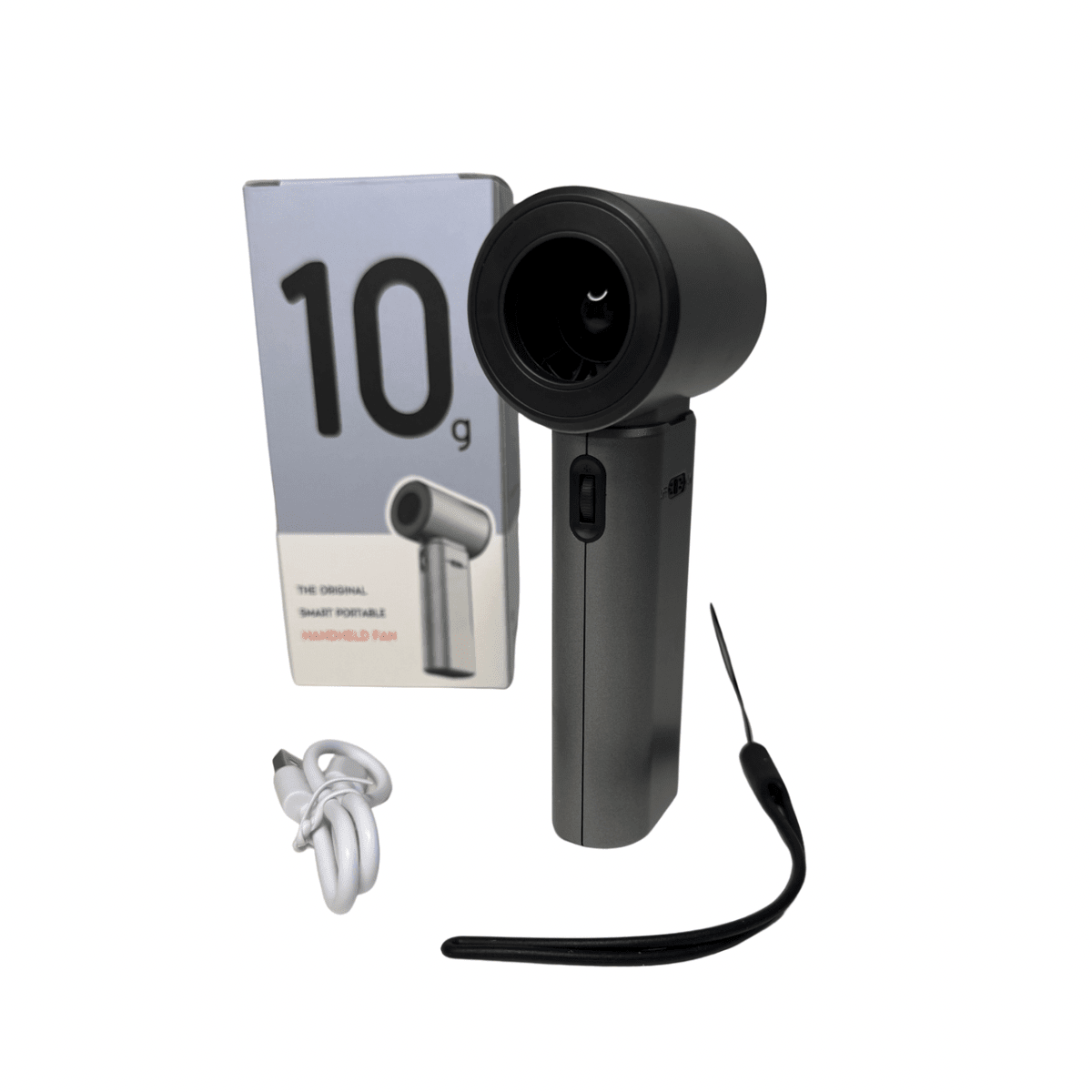 Mini Ventilador Portátil Tipo T Recargable USB con Pantalla y 3 Velocidades-2