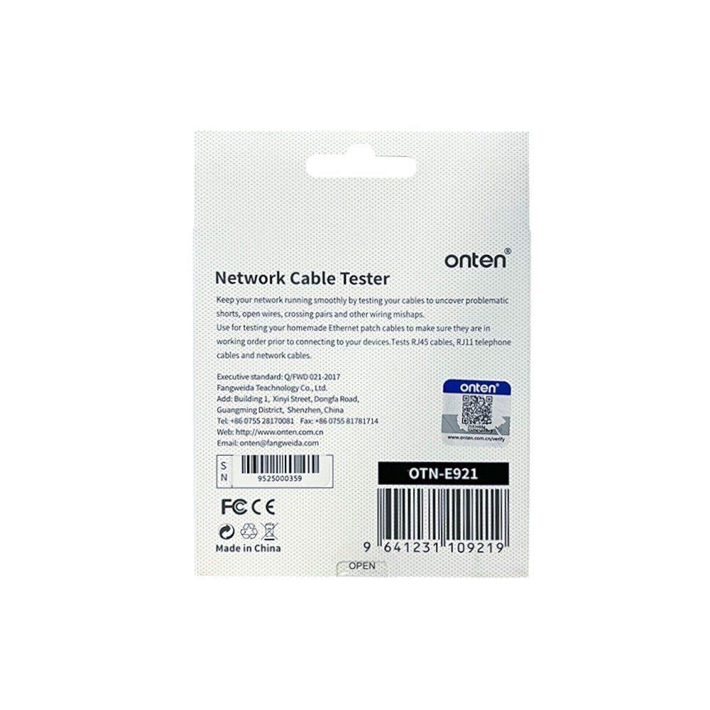 Tester de red RJ45 Onten OTN-E921 para RJ45, RJ11 y BNC con módulo remoto-4
