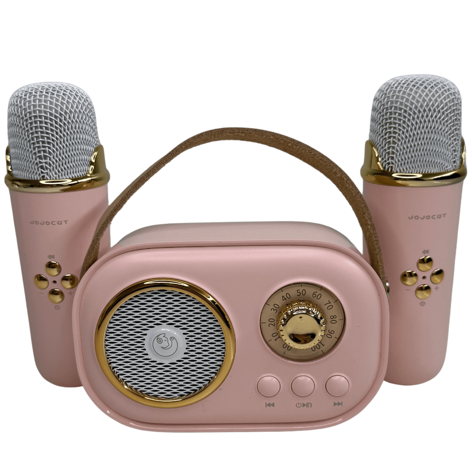 Parlante Karaoke Infantil Vintage con 2 Micrófonos Inalámbricos y Bluetooth-6