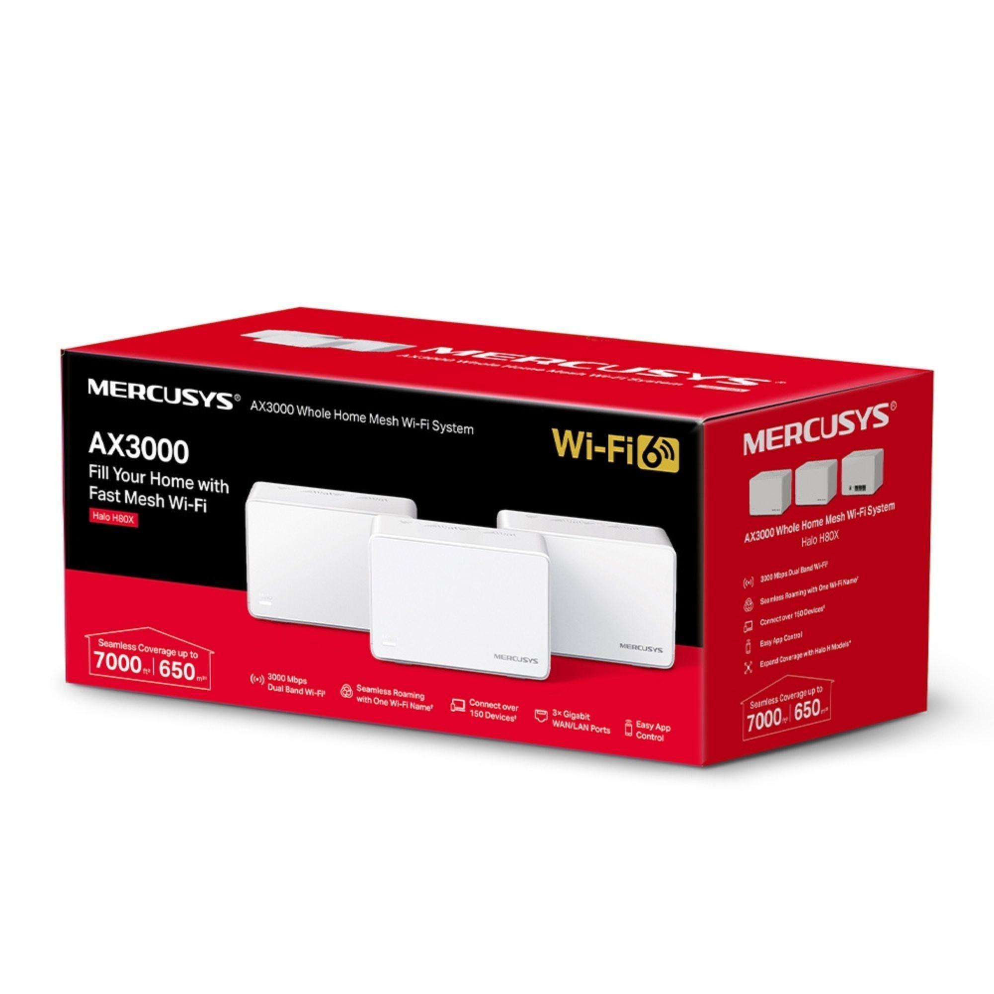 Router Repetidor Sistema WiFi 6 Mesh Halo H80x Pack de 3-6