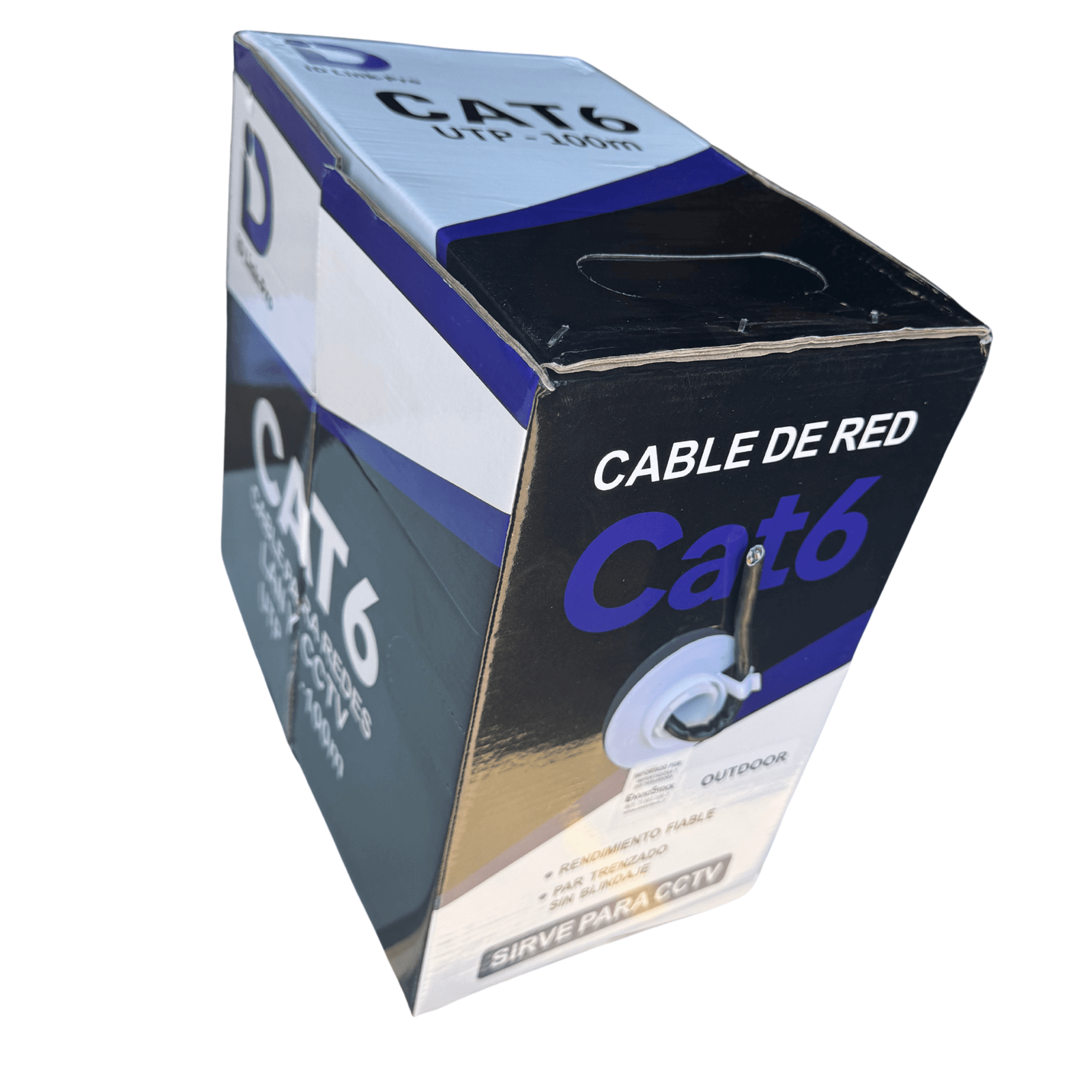 Cable de Red Cat6 Exterior 100 m 23AWG CCA conductor sólido PVC-2