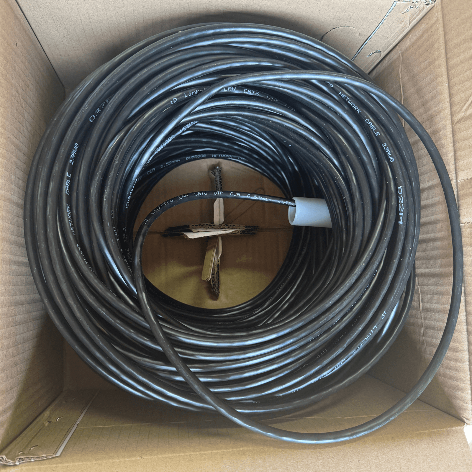 Cable de Red Cat6 Exterior 100 m 23AWG CCA conductor sólido PVC-3