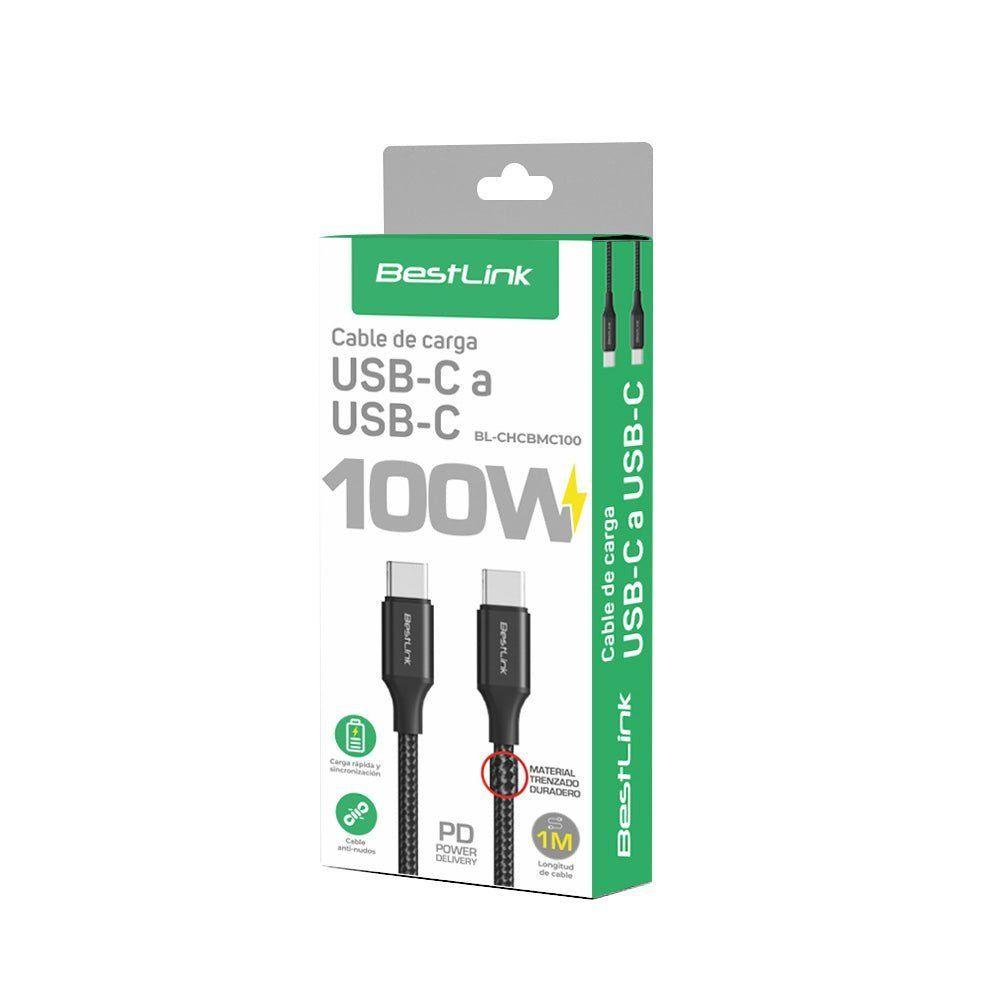 Cable USB-C a USB-C Trenzado BL-CHCBMC100 100W Power Delivery-1