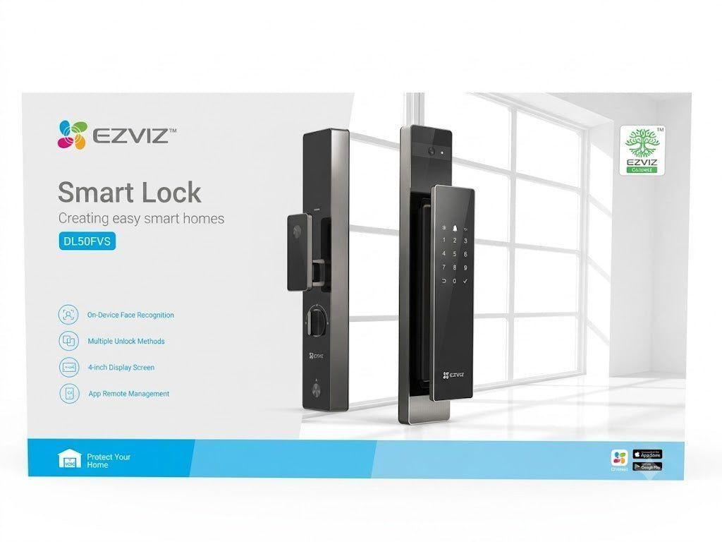 Cerradura Digital EZVIZ DL50FVS con Reconocimiento Facial 3D y Huella Dactilar-2