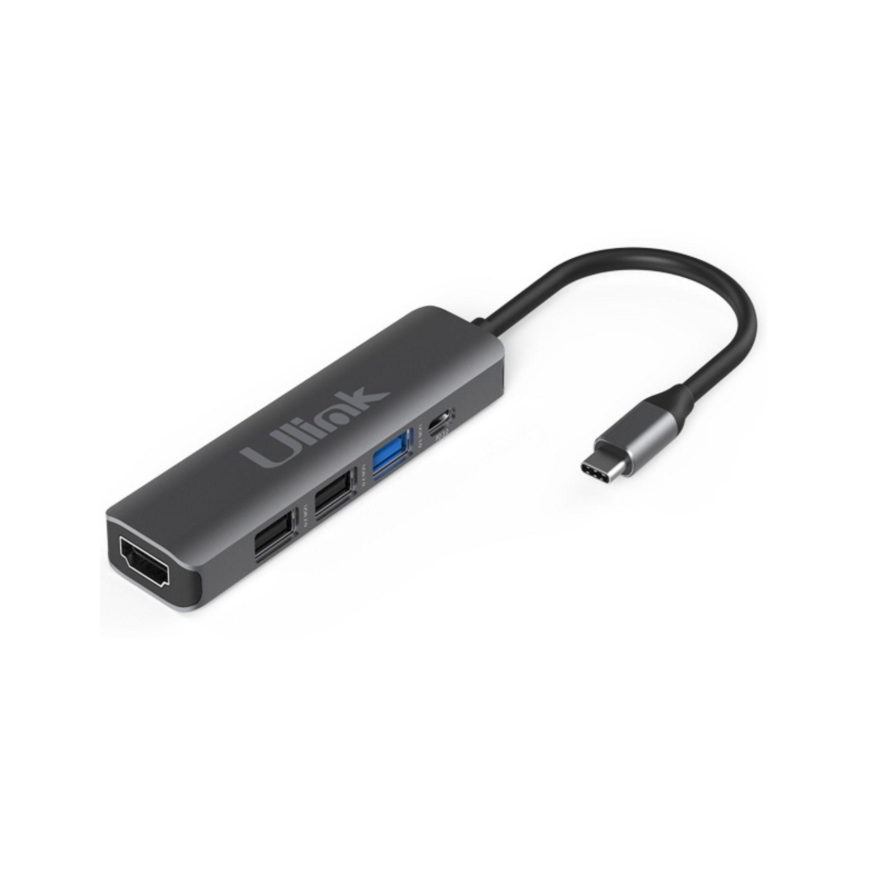 Adaptador Multipuerto USB C 5 en 1UL-ADC502 Ulink Alta Calidad-1