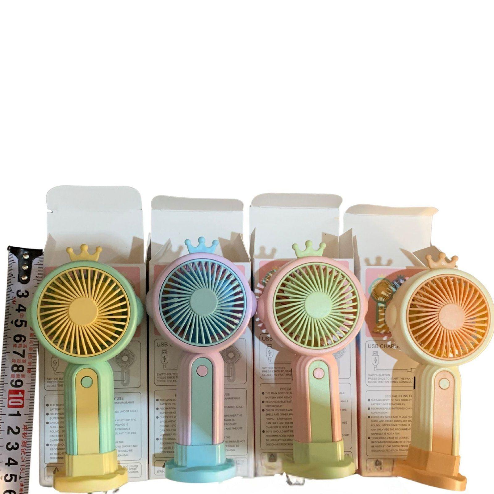 Mini Ventilador Portátil Recargable NO.8819 con Diseño de Corona-4