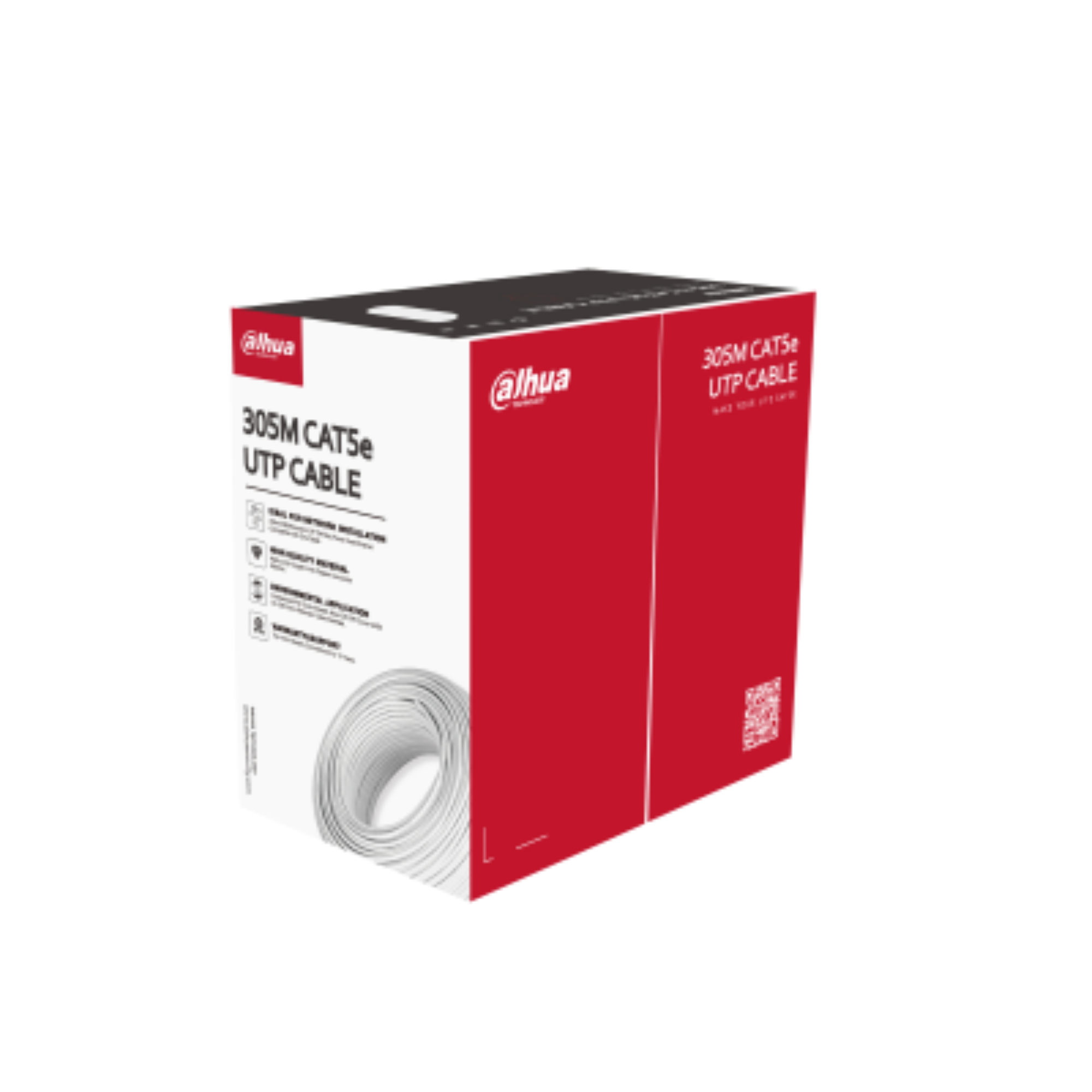 Cable de Red UTP Cat5E 305Mts 100% Cobre Dahua Blanco -0