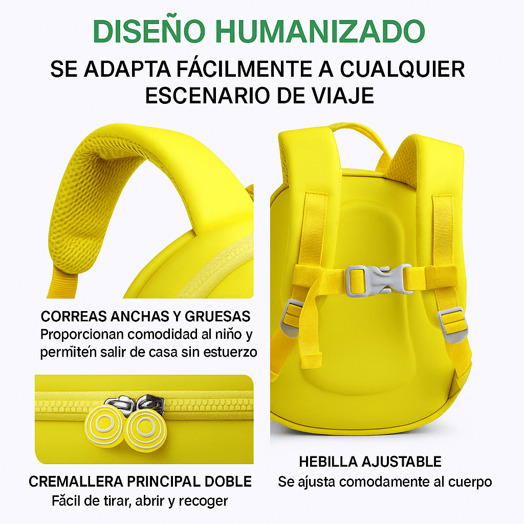 Mochila Infantil LED Abeja con Pantalla Interactiva de 8 Pulgadas en EVA-2