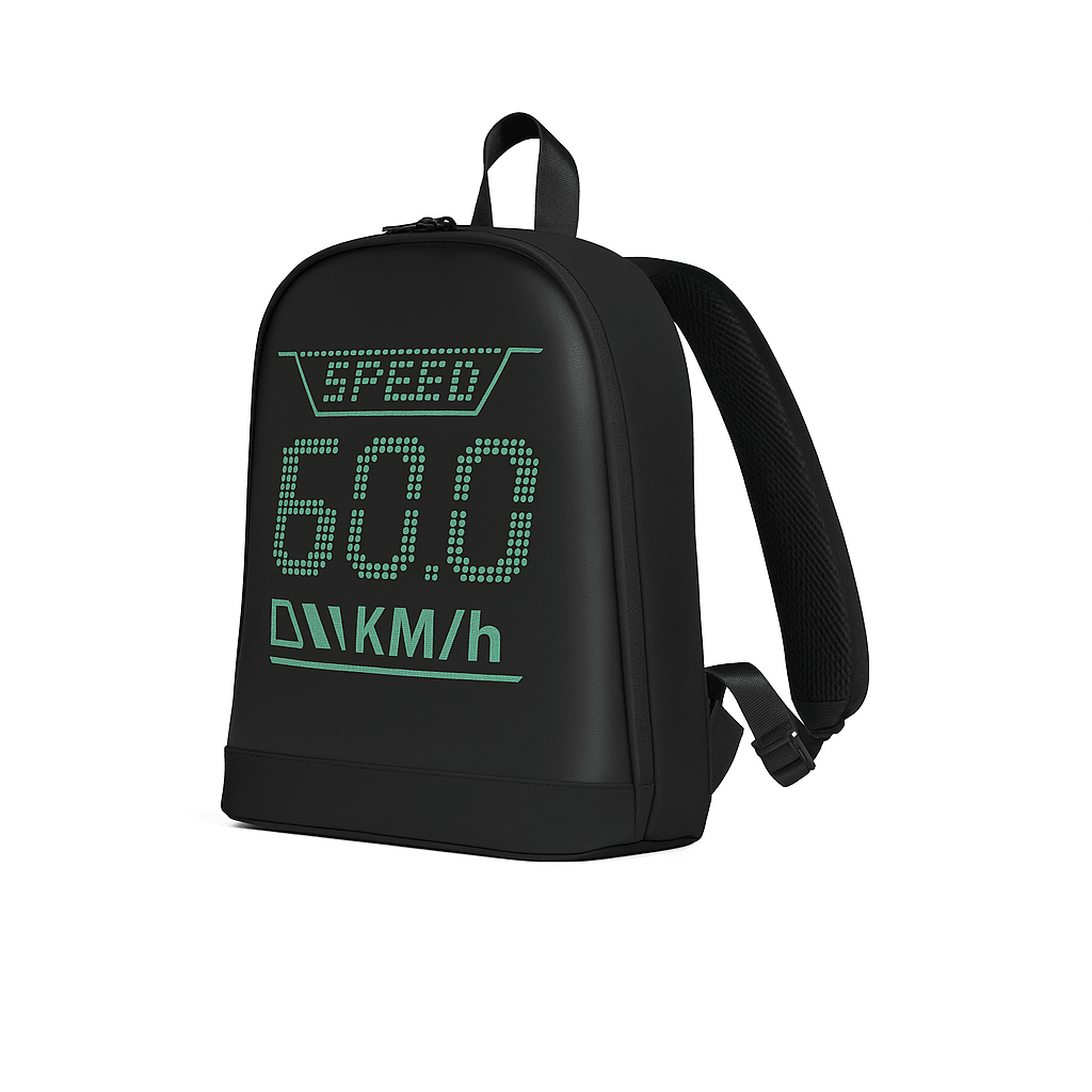 Mochila con Pantalla LED Interactiva Control por App Bluetooth 30x43x13 cm-0