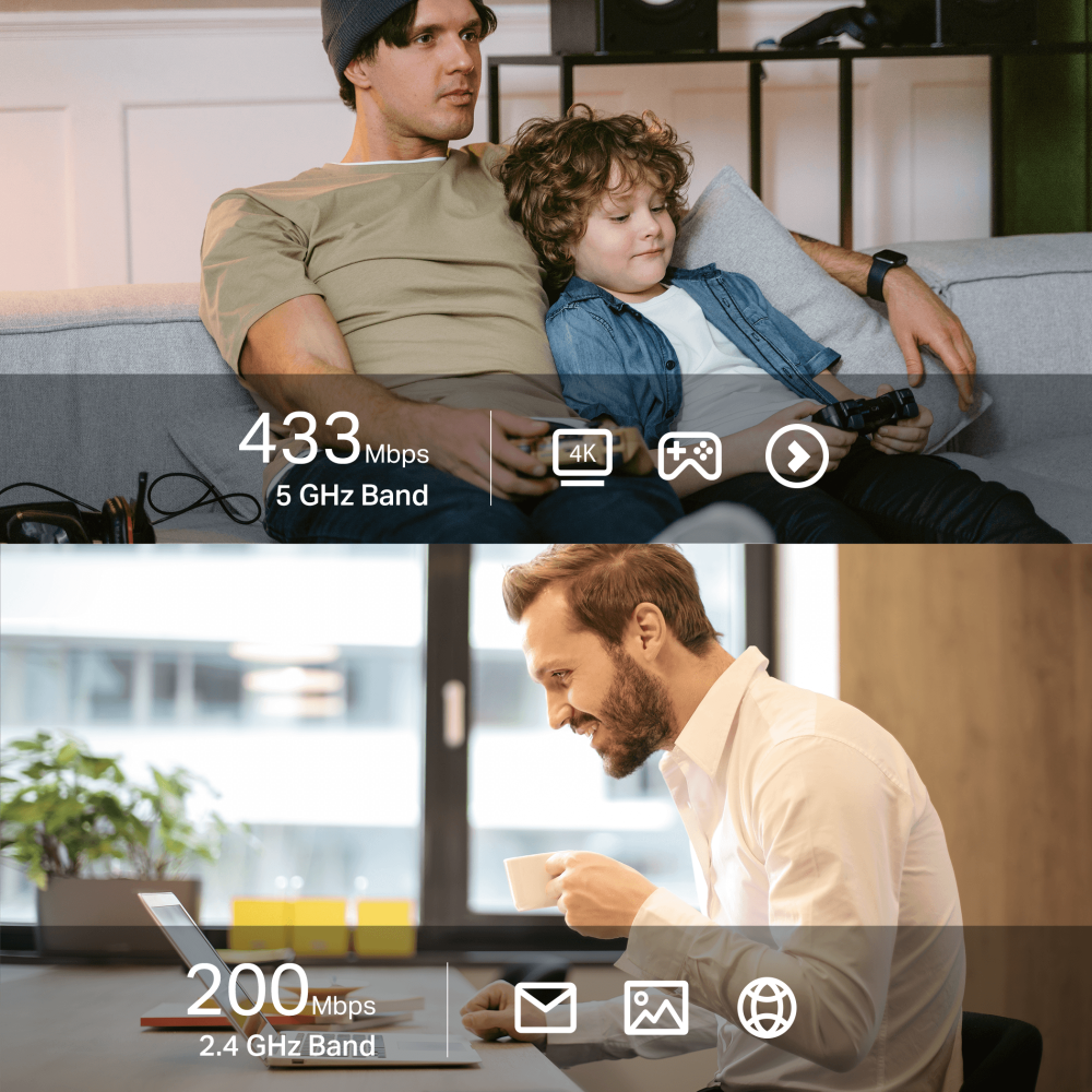 Adaptador USB Nano Dual Wifi Dual Band y Bluetooth  Archer T2UB-5