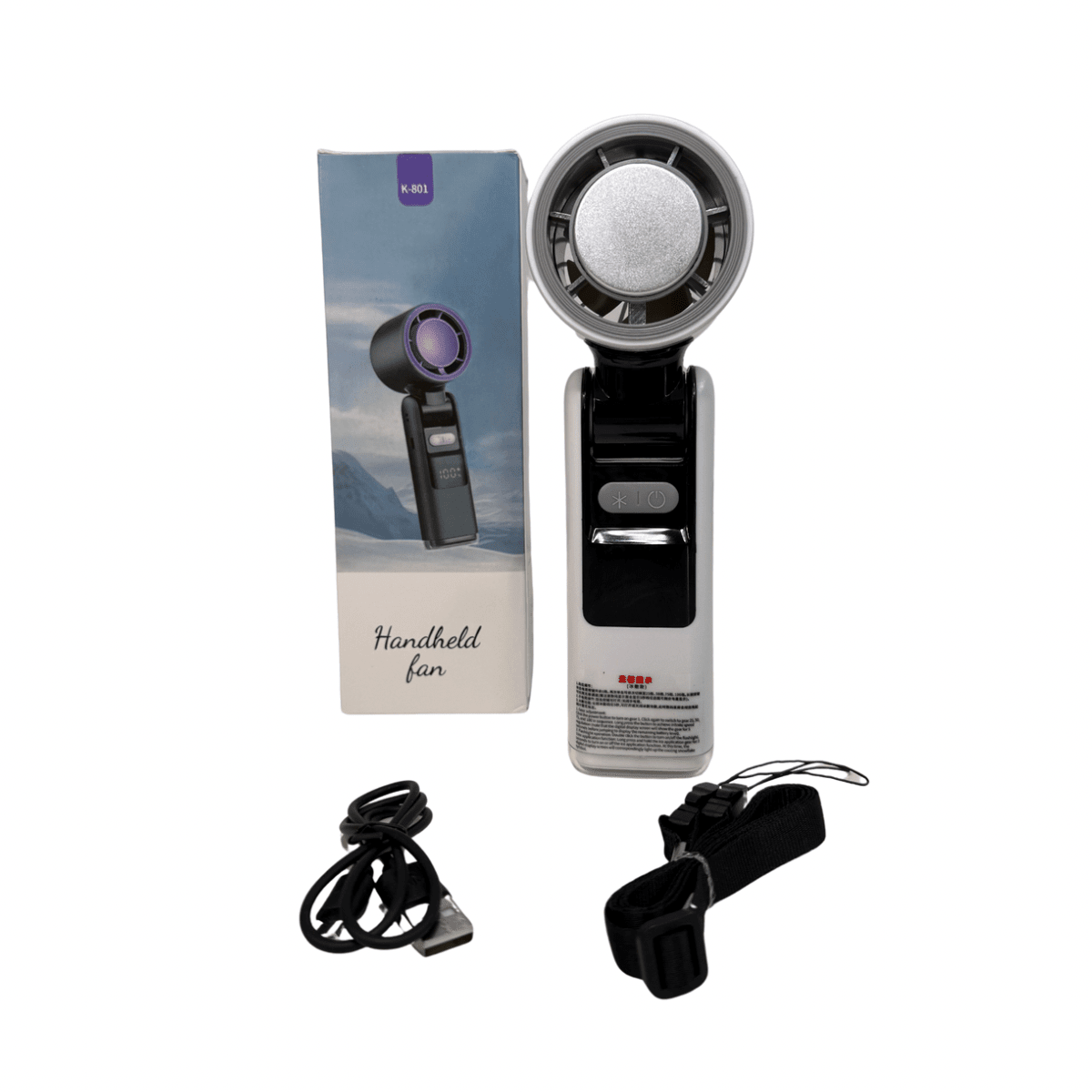 Ventilador Portátil sin Aspas con Pantalla Digital y Linterna LED-4