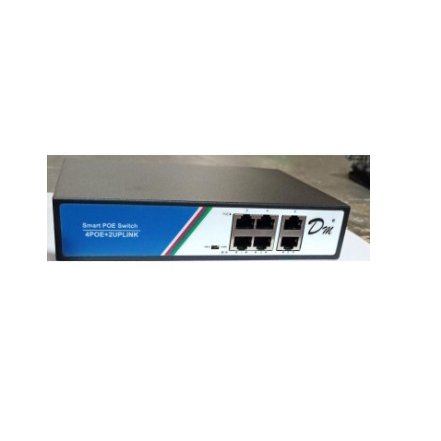 Switch 6 Puertos 4 PoE + 2 Puertos 100Mbps-1