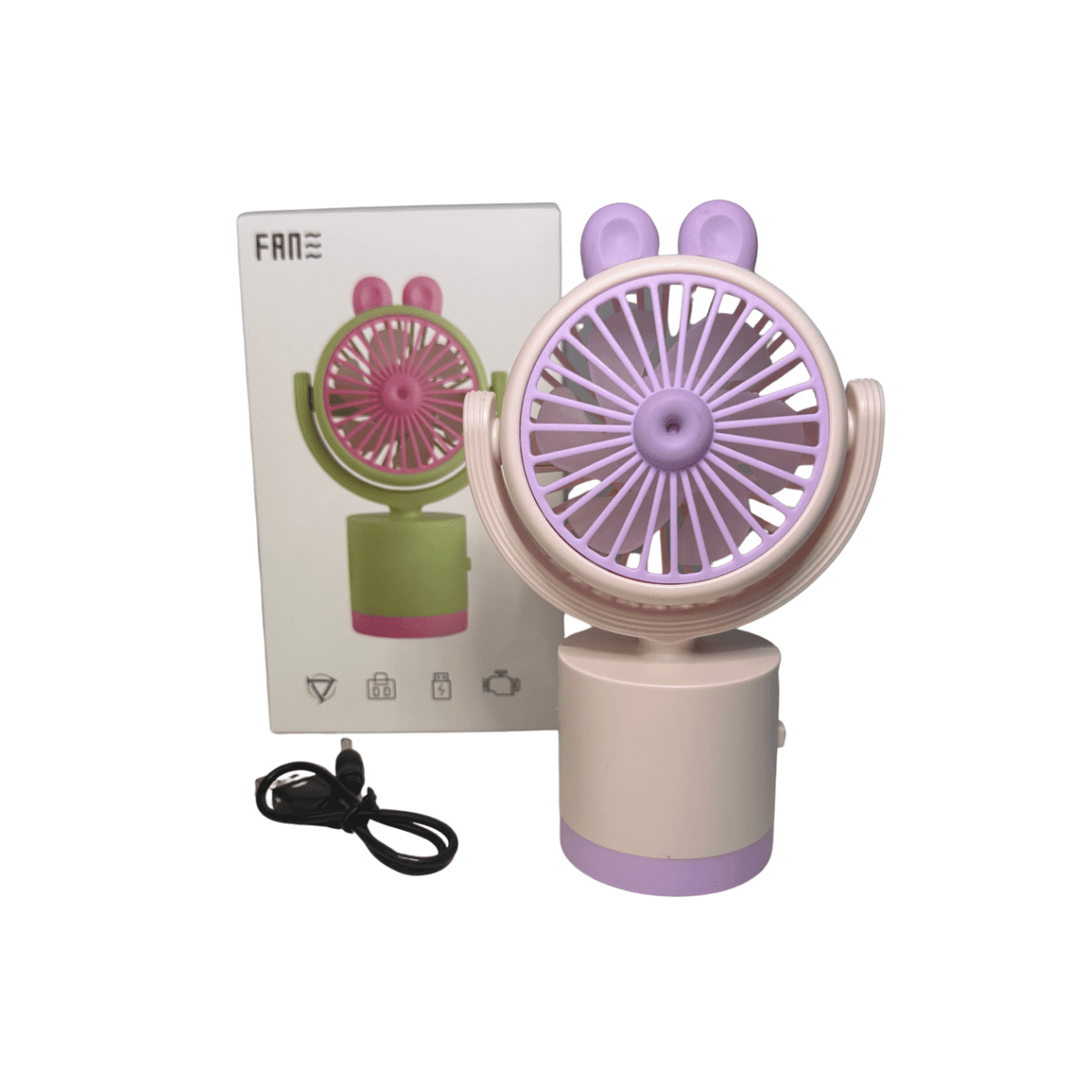 Ventilador Personal Portátil USB con Orejitas Recargable y Silencioso-5