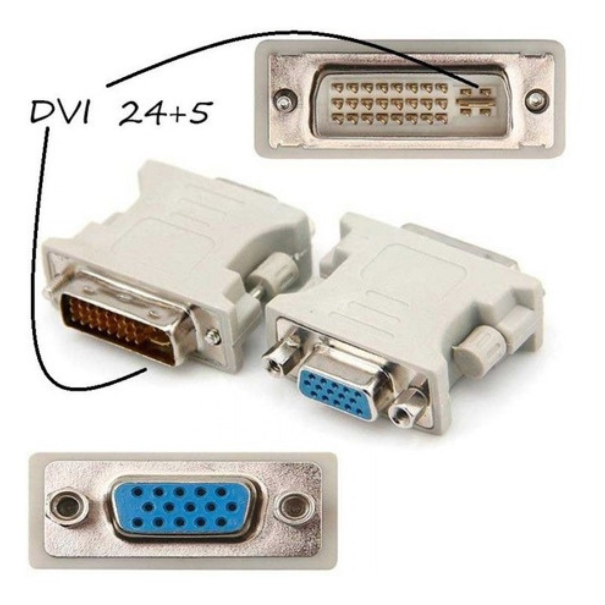 Adaptador Dvi 24 + 5 a Vga-2