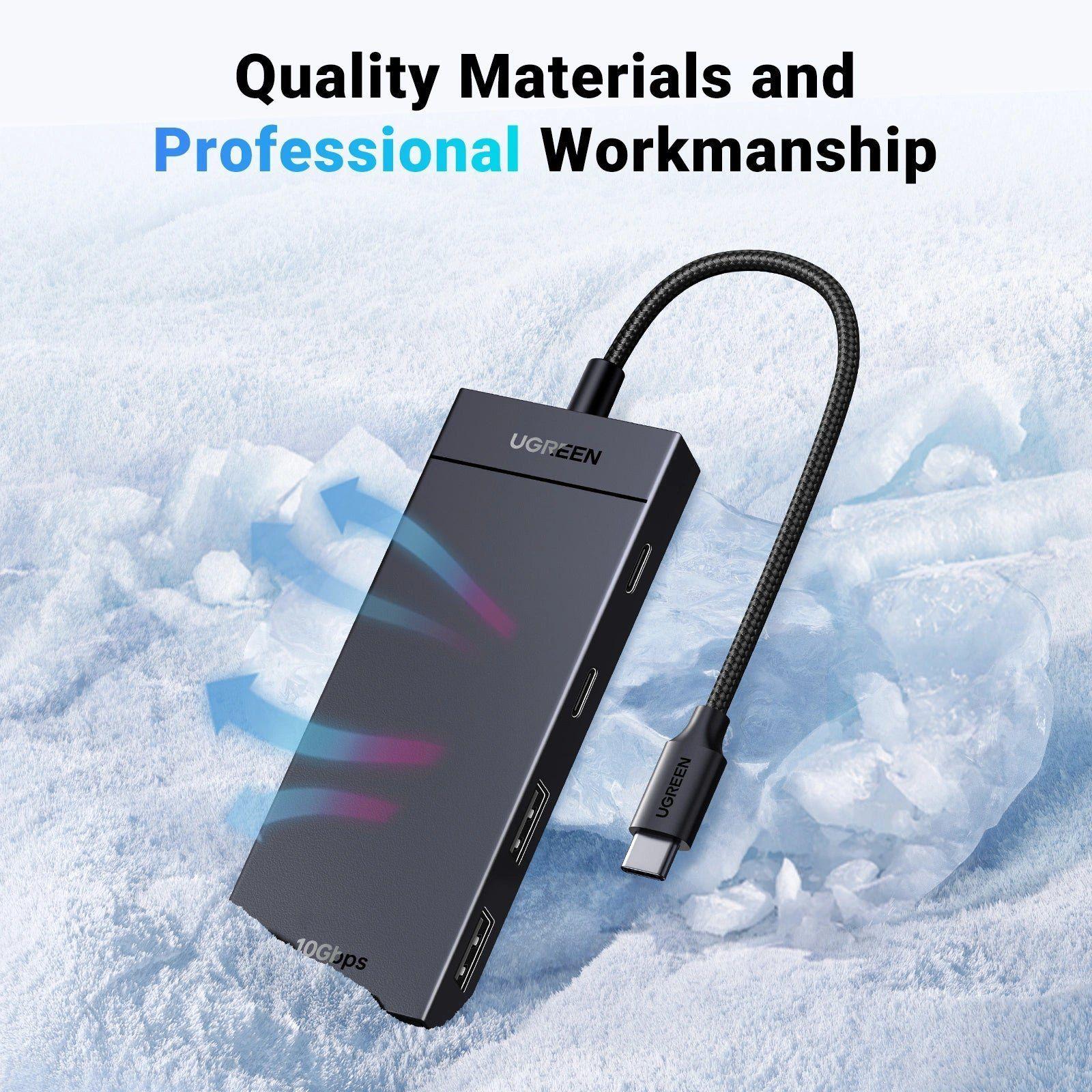 Hub USB-C UGREEN CM806 10 Gbps con 2 puertos USB-C y 2 USB-A-2