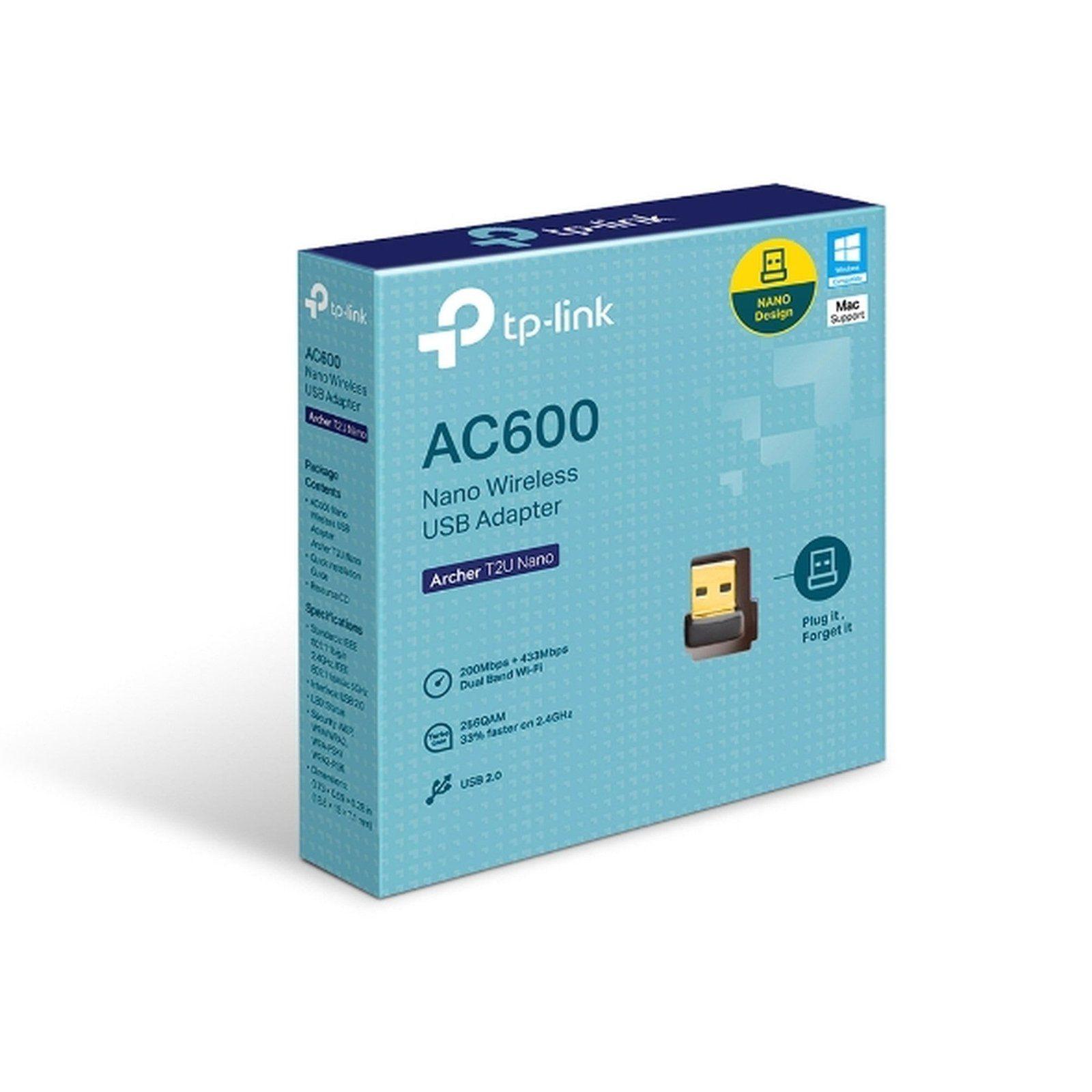 Adaptador USB WiFi TP-Link Archer T2U Nano Dual Band AC600-3