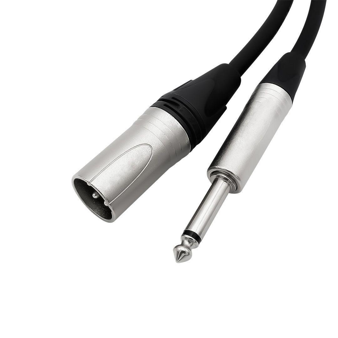 Cable de audio XLR macho a Plug mono de 10 m UL-MIC-XJ4010-2