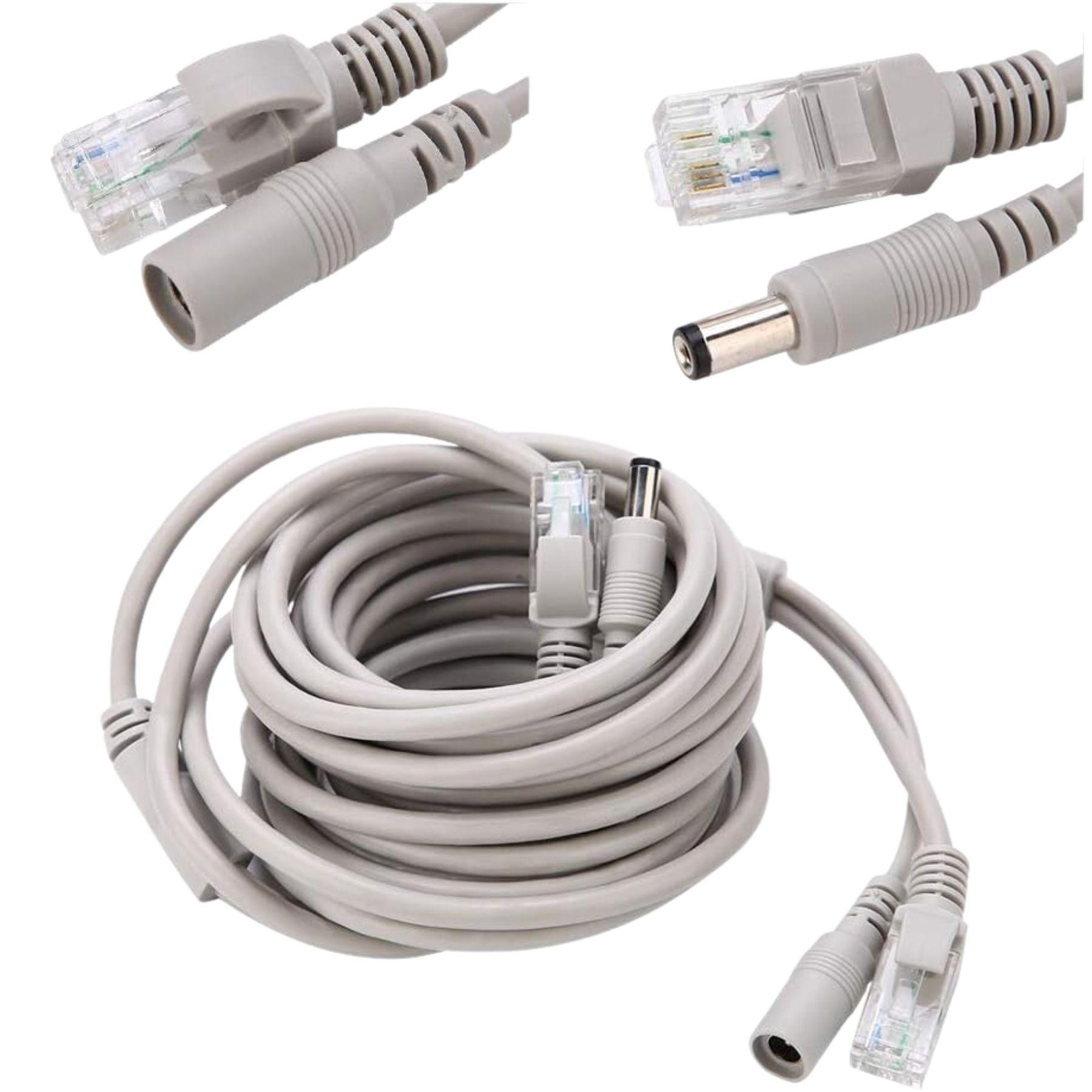 Cable de Red + DC 15M Para camaras de seguridad CCTV NVR-2