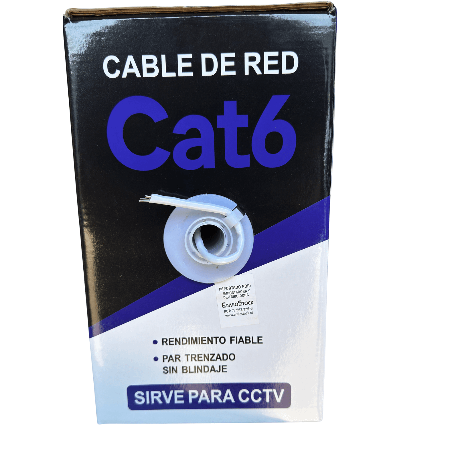 Cable de Red UTP Cat6 de 100 Metros 23 AWG CCA Color Azul-2