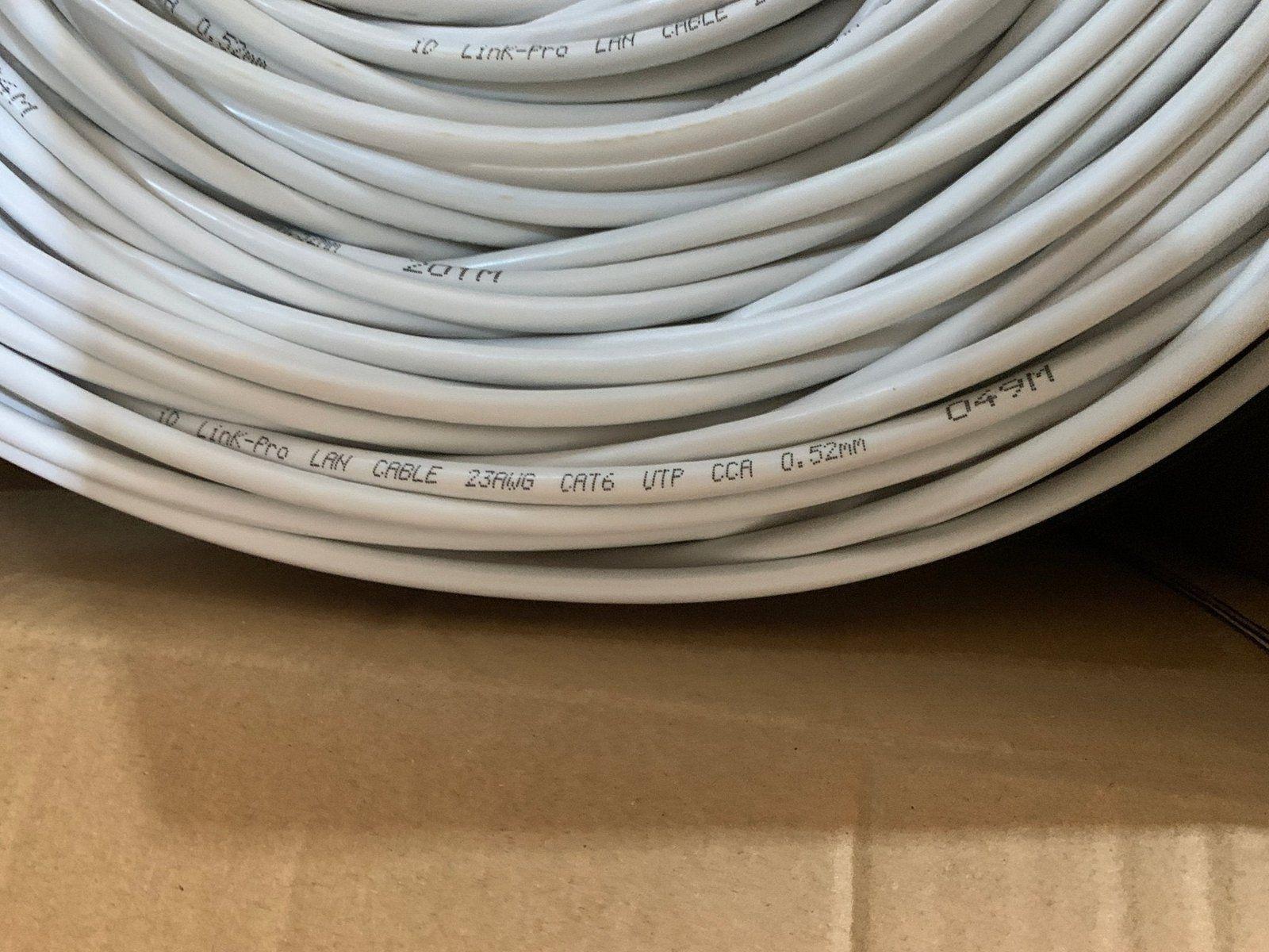 Cable de Red UTP Cat6 de 100 Metros 23 AWG CCA Color Azul-3
